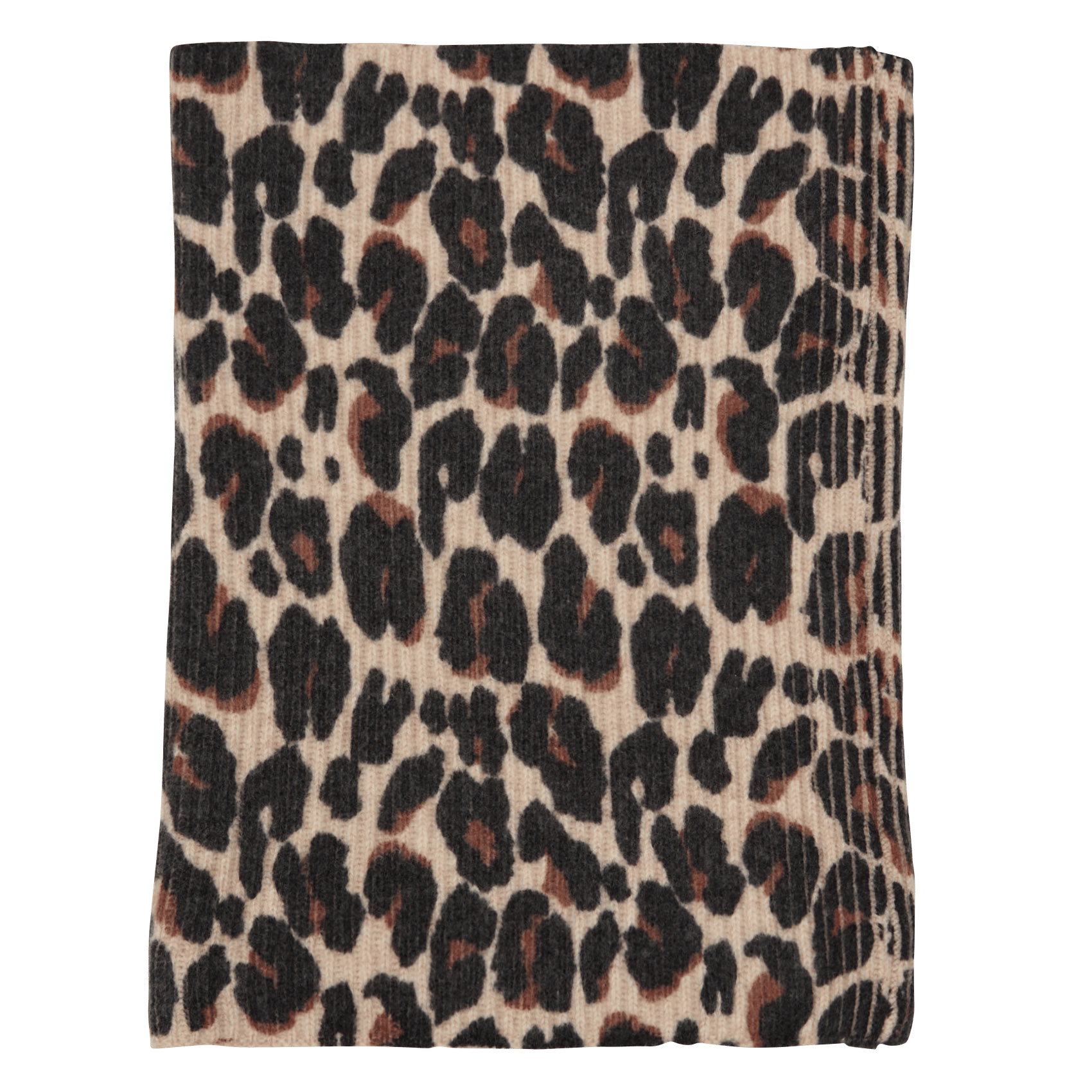 Animal-print merino wool neck warmer MAJESTIC FILATURES Beige