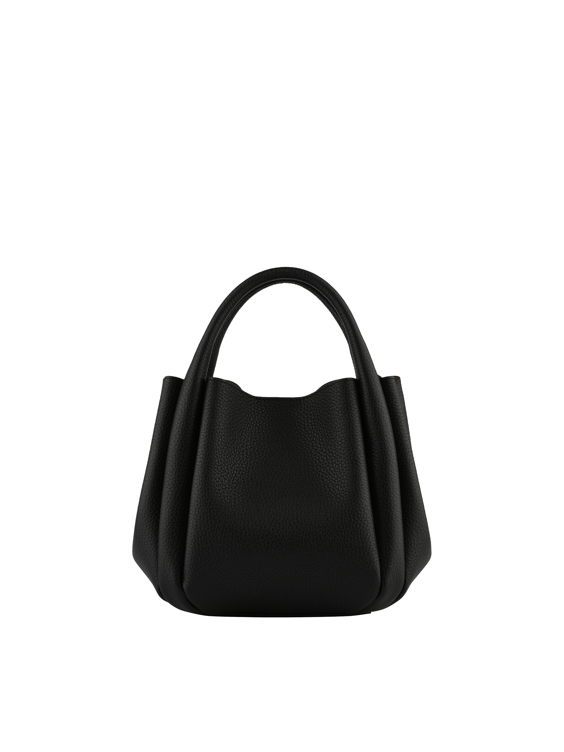 Calfskin leather handbag POURCHET Black