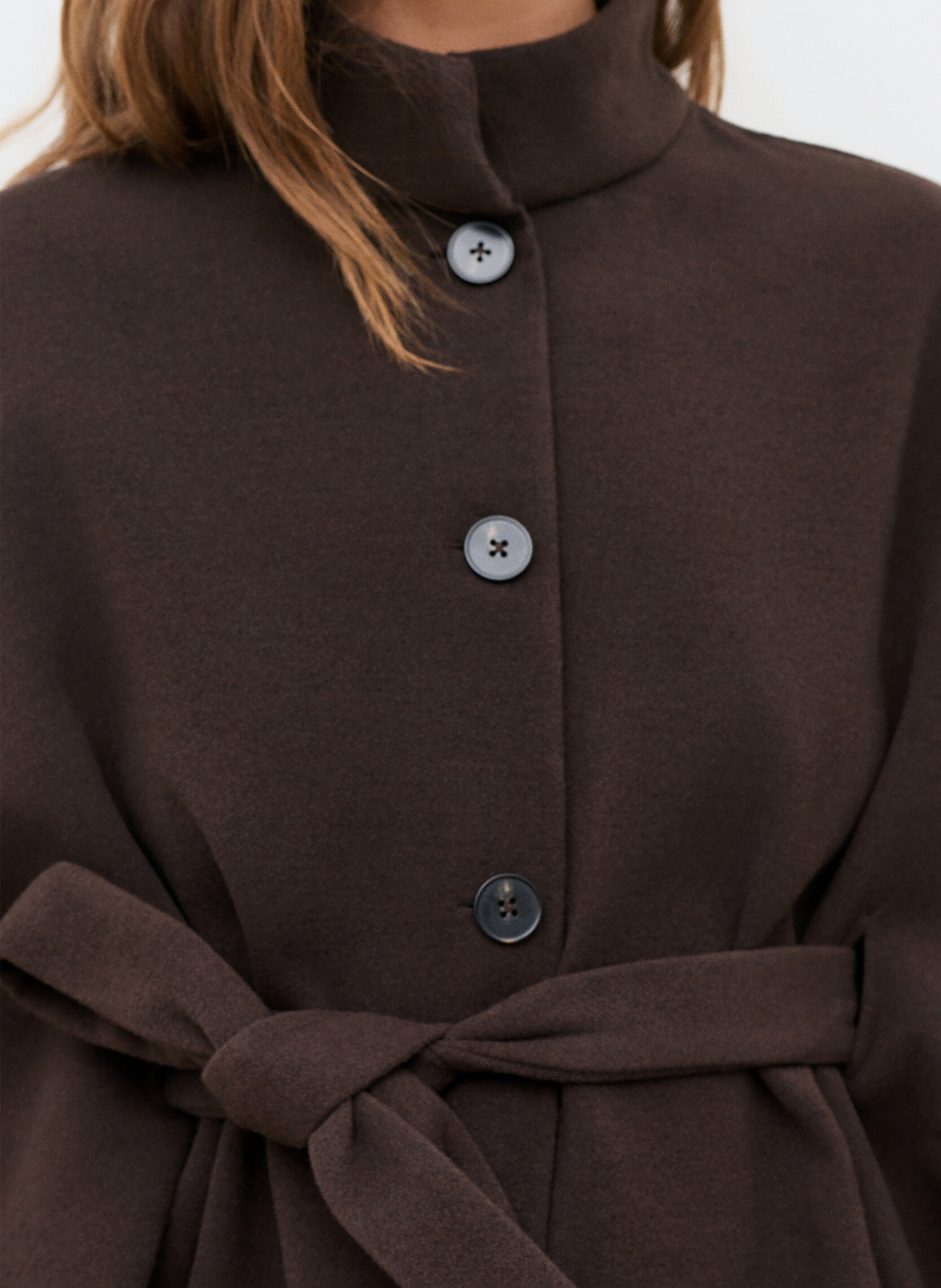 Weiter Rollkragen-Poncho | Braun CAROLL Damen