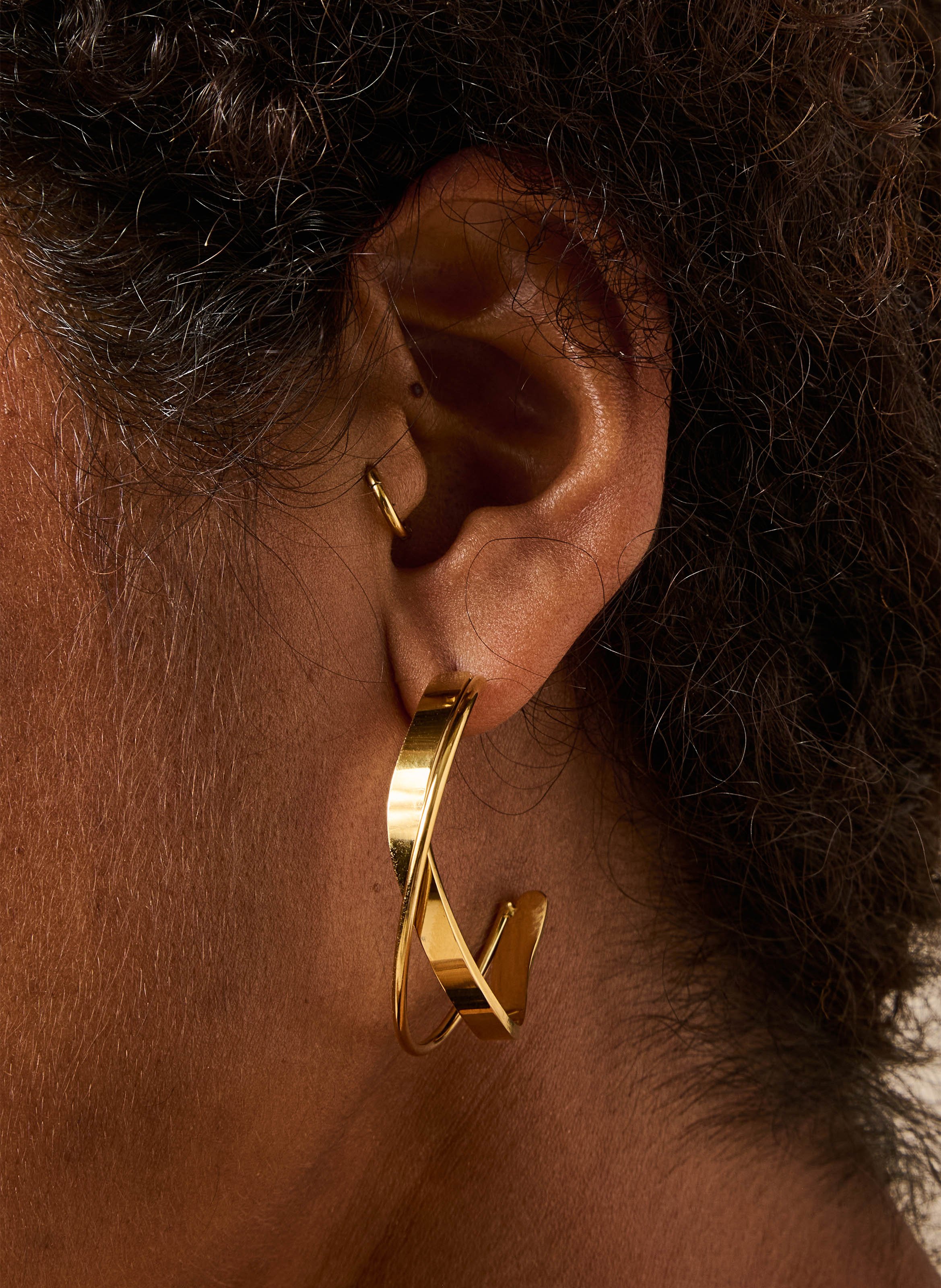 Ring earrings LA FEE MARABOUTEE Golden