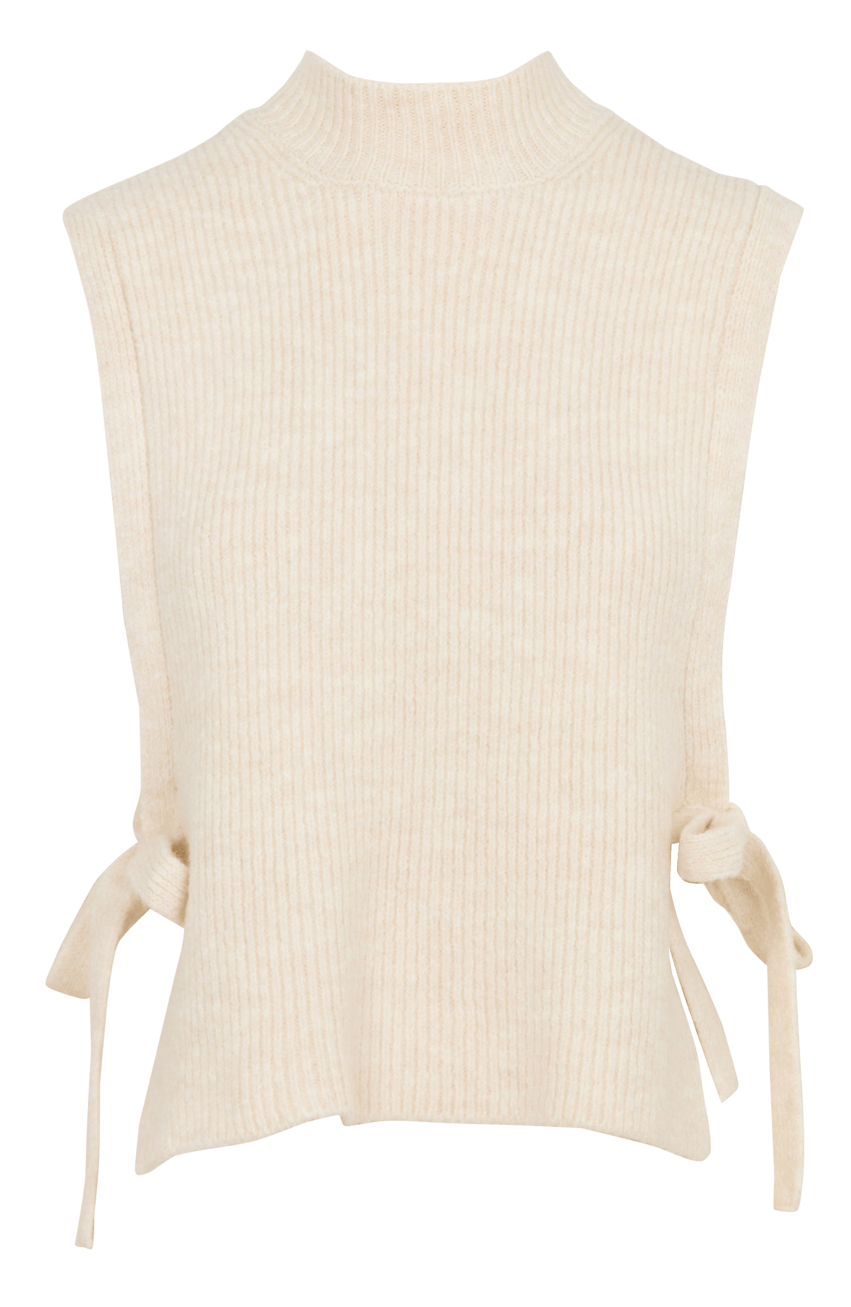 Pull col rond sans manches LA FEE MARABOUTEE Blanc