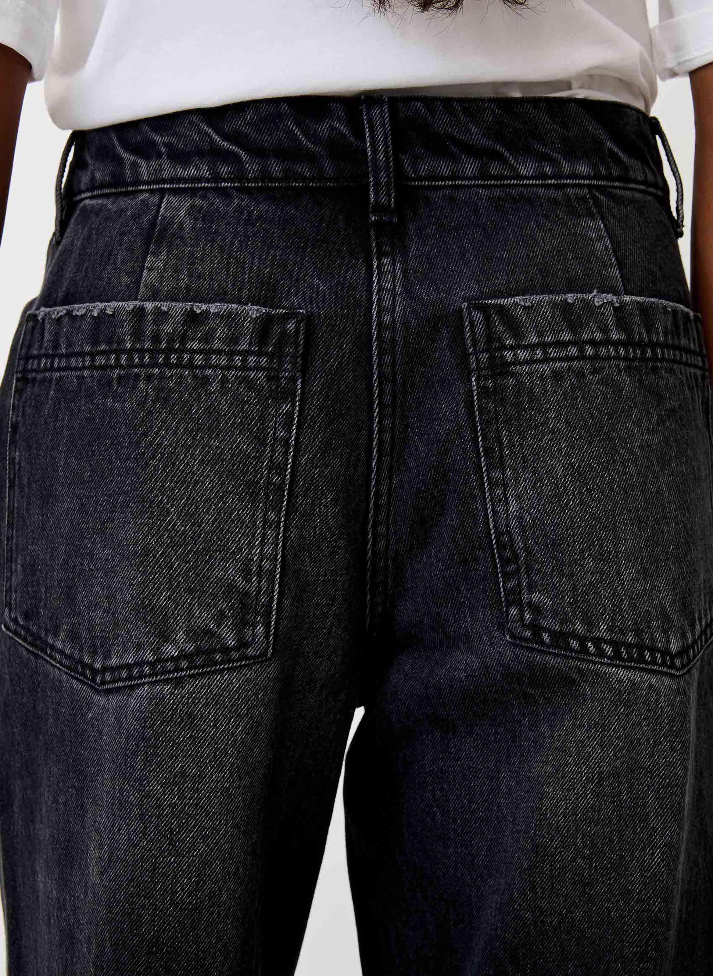 Straight Cut Jeans aus Baumwolle SESSUN Schwarz