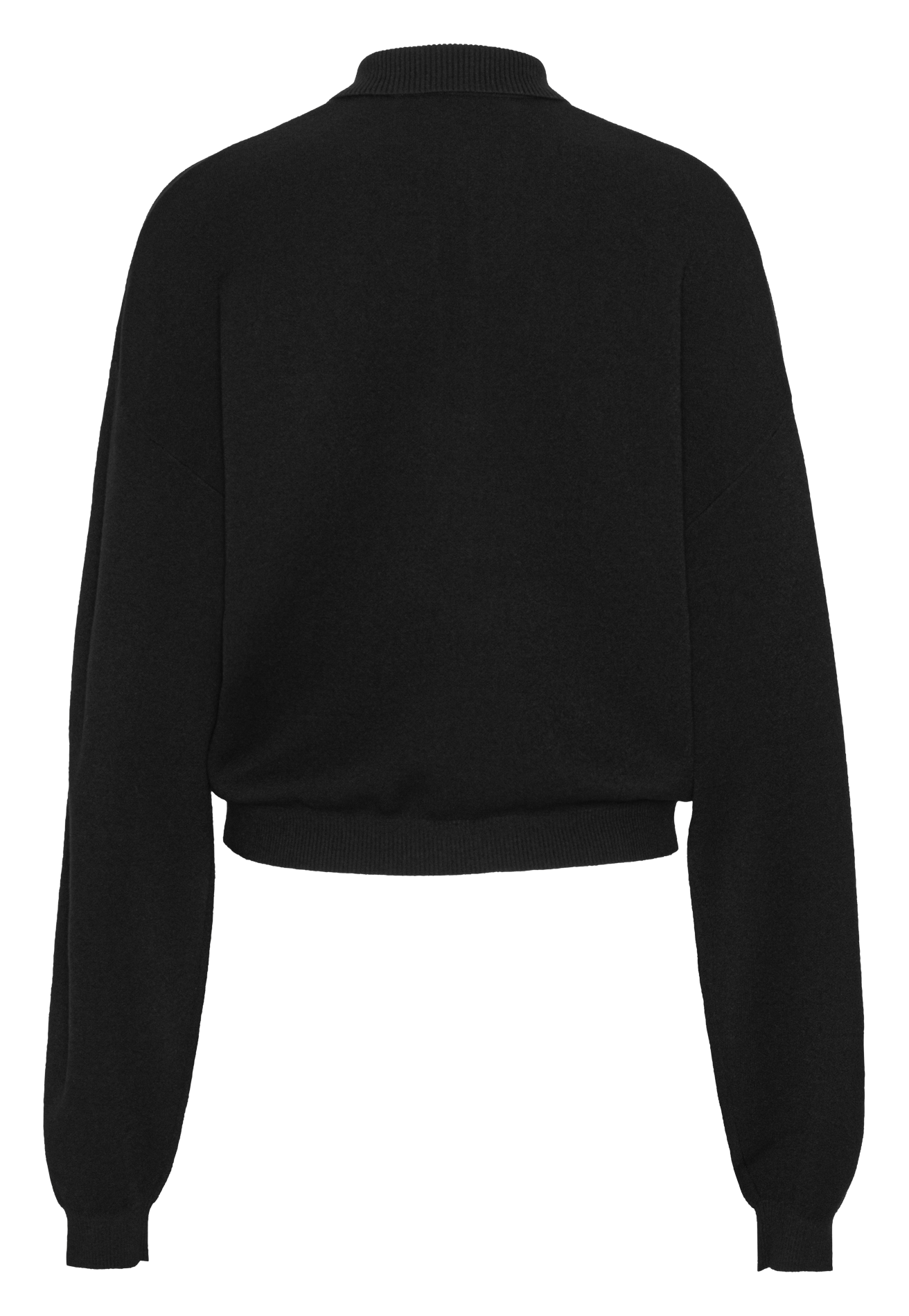 Solid-color sweatshirt with a buttoned collar ROTATE Black