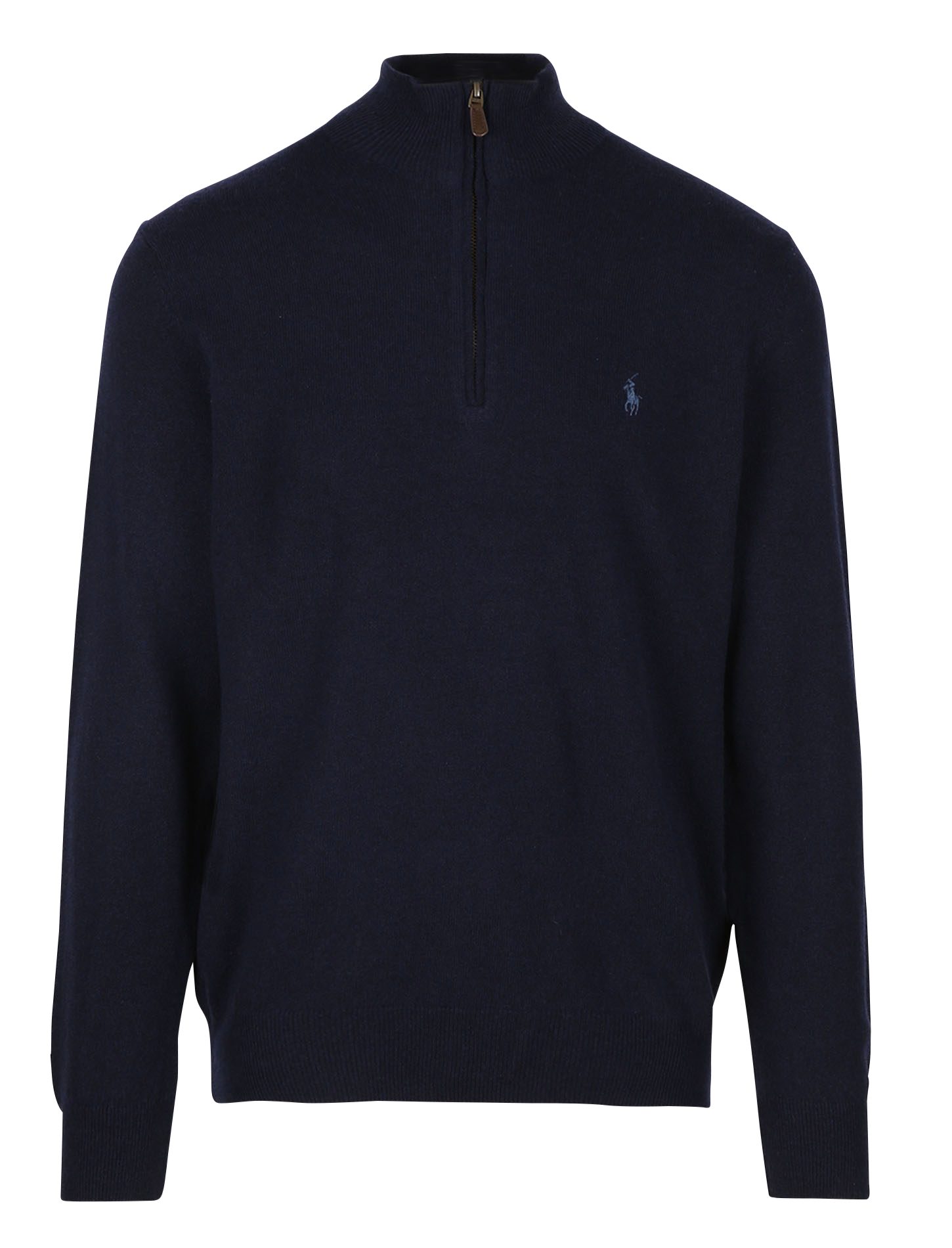 Regular-fit, merinowollen trui met opstaande kraag en borduursel POLO RALPH LAUREN Blauw