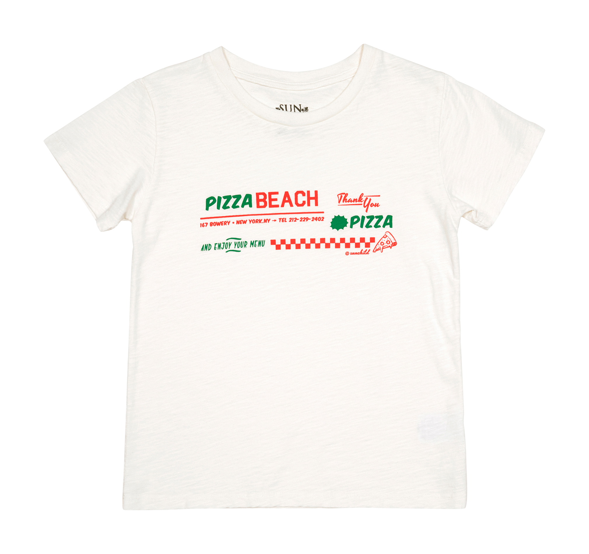 Round-neck printed cotton T-shirt SUNCHILD White