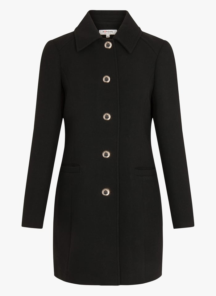 Straight collar best sale coat