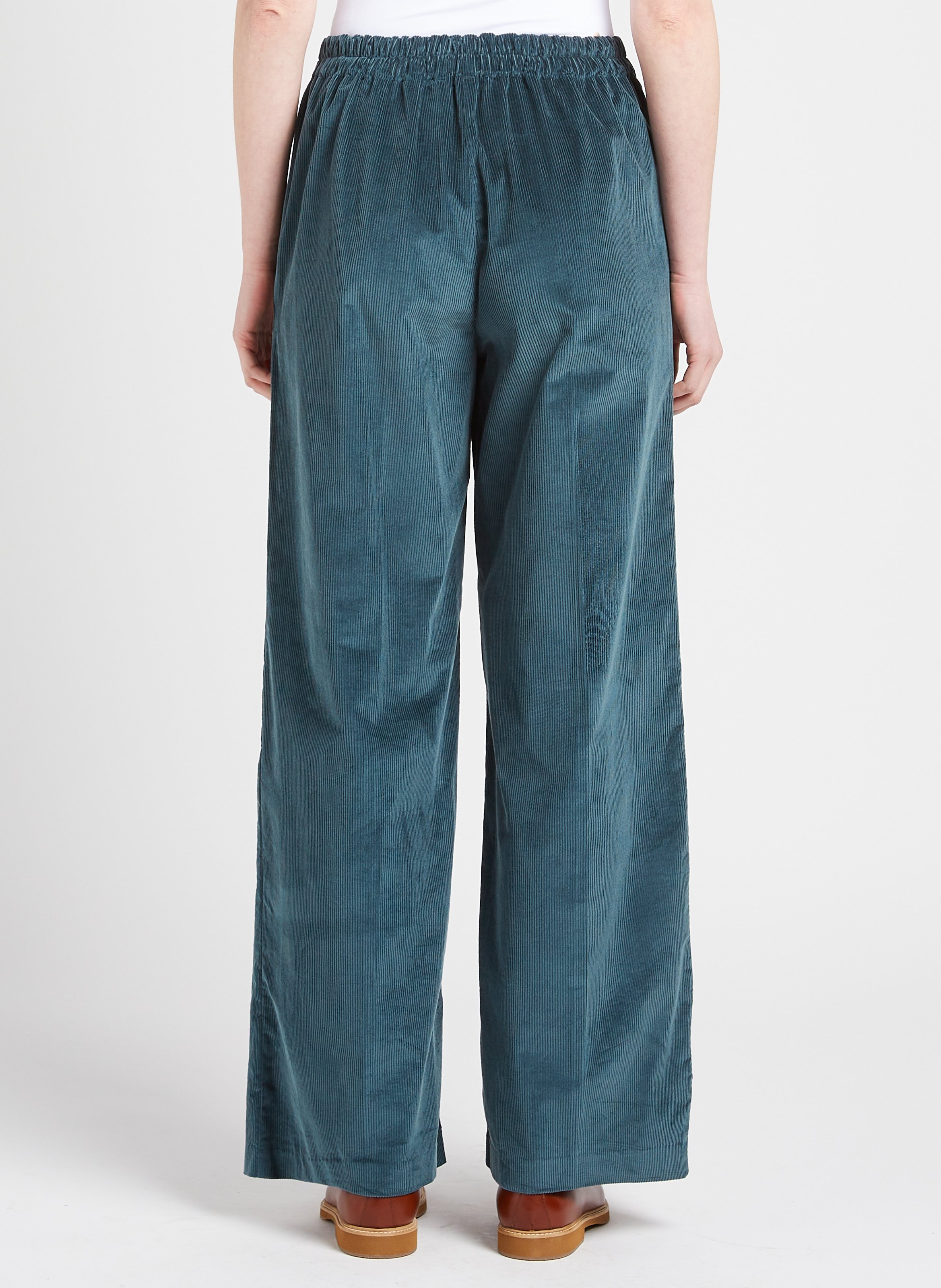 Flared cotton-blend pants ATTIC AND BARN Yellow