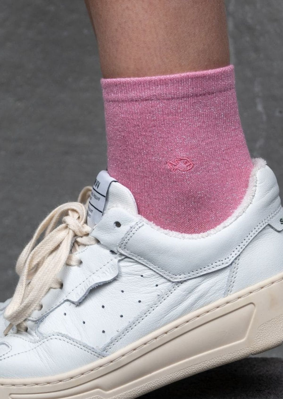 Solid Combed Cotton Glittery Socks BILLYBELT Pink