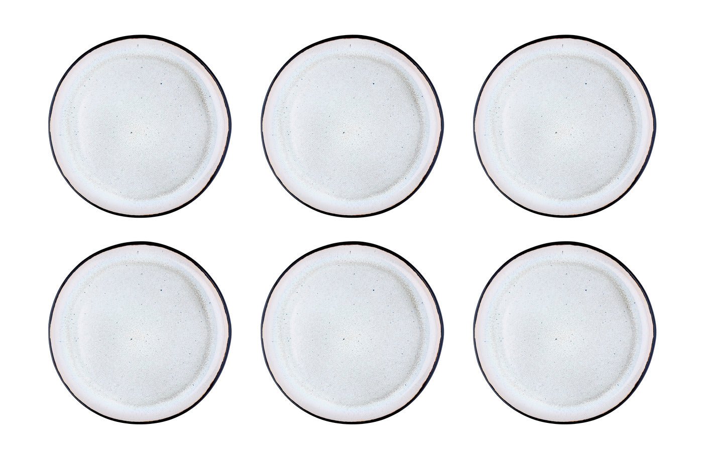 Iris ivory white ø26cm plate - 6 pieces BJORN White