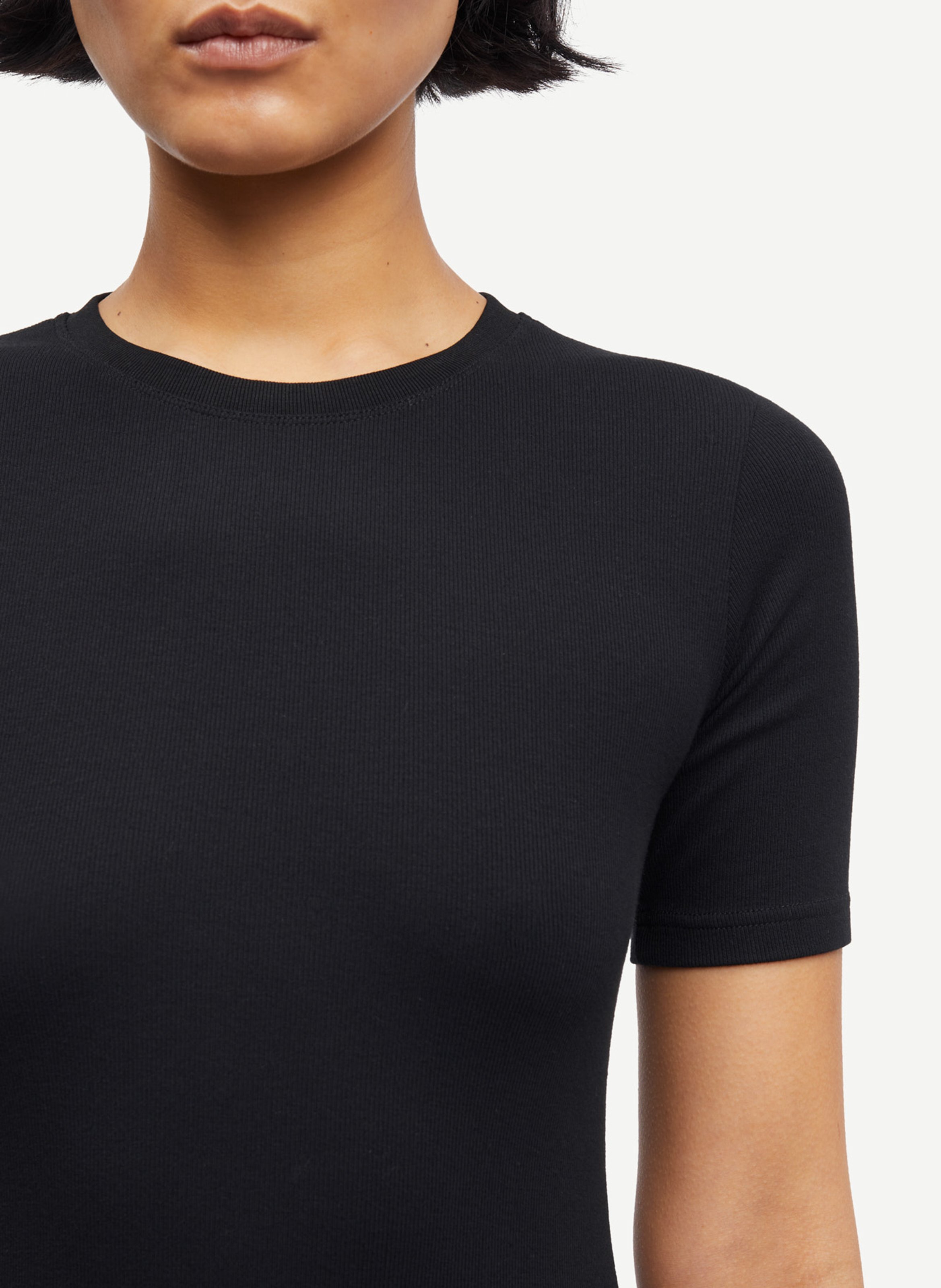 Short-sleeved organic cotton t-shirt SAMSOE SAMSOE Black