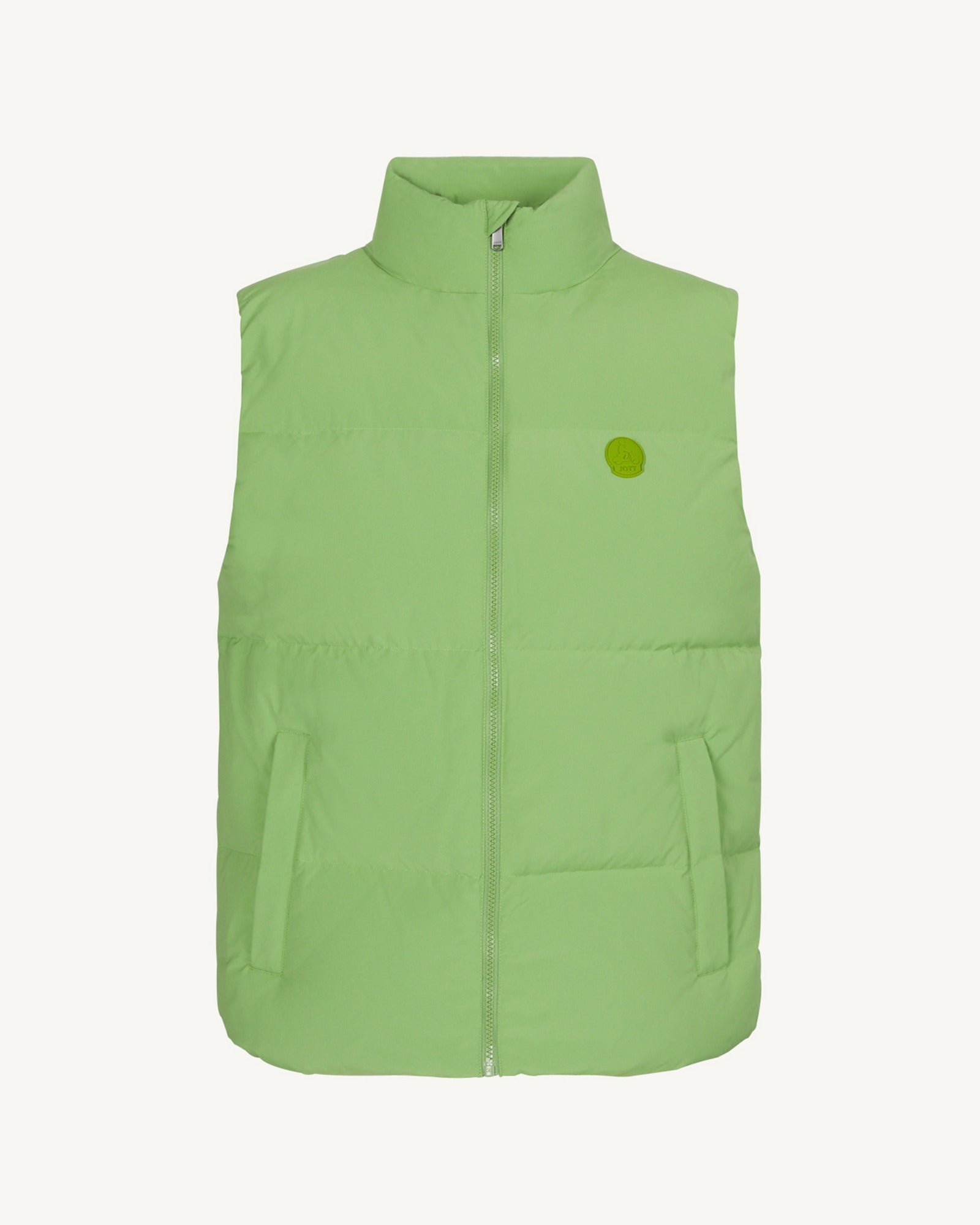 Unisex sleeveless 'puffer' vest Nagano. JOTT Green
