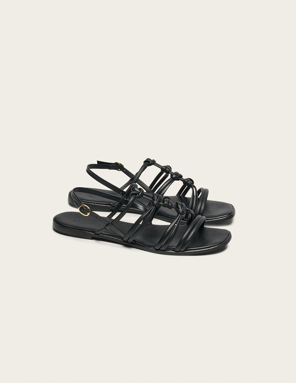 Faux leather sandals ODAJE EX. M.MOUSTACHE Black