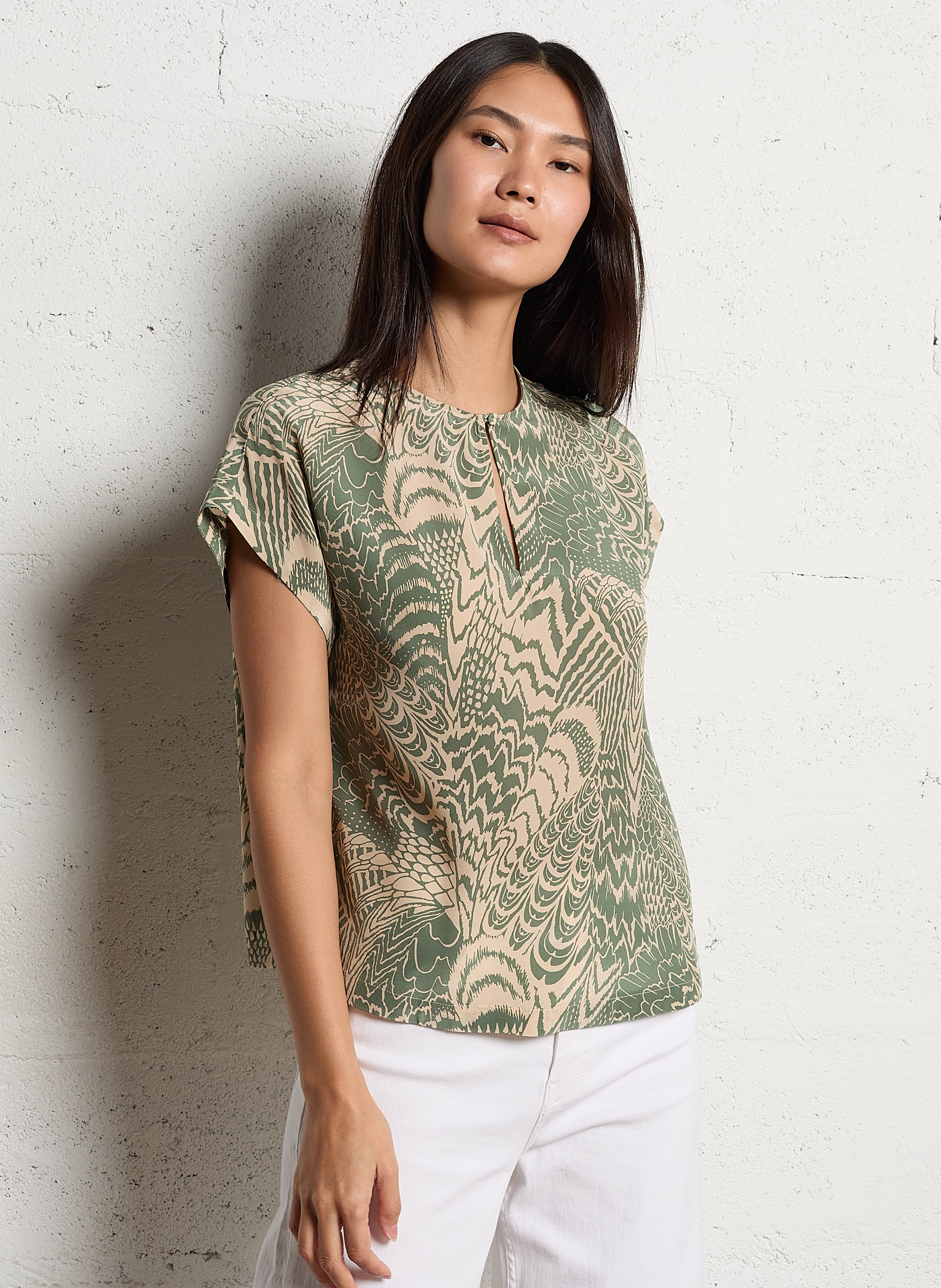 Blouse imprimée en soie MOMONI Multicolore