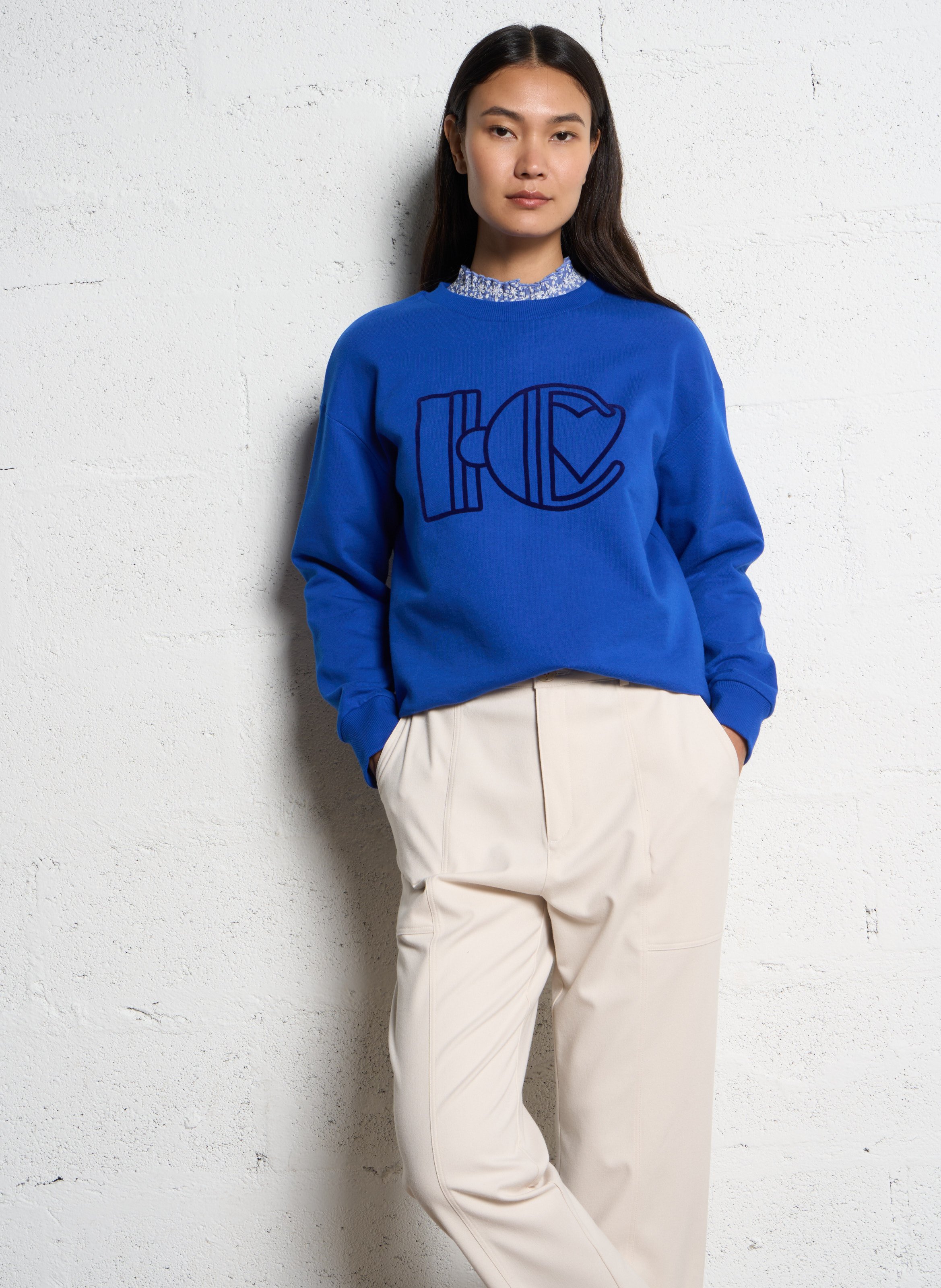 Regular-fit cotton polo shirt I CODE Blue