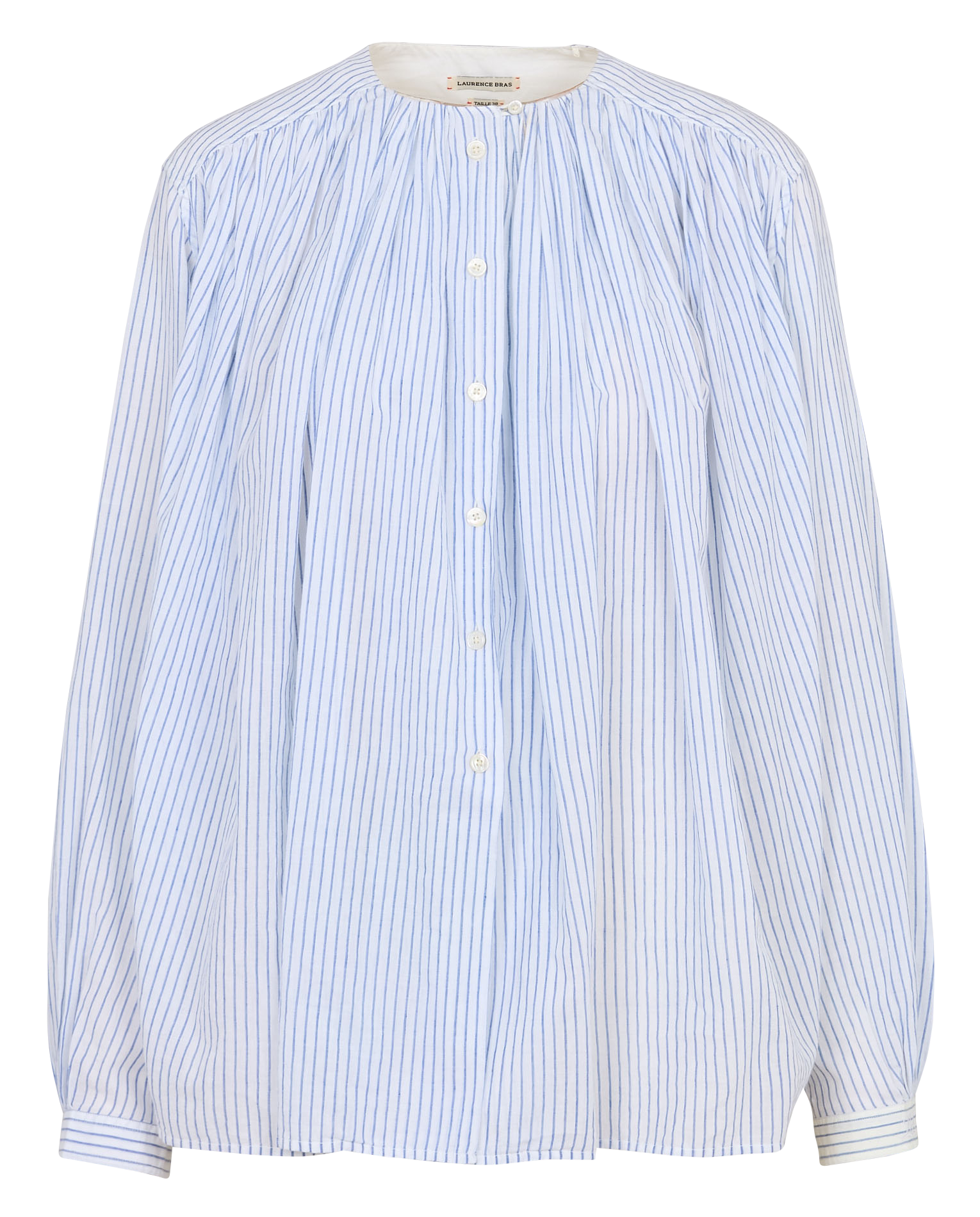 Kurzes Baumwollkleid mit Rundhalsausschnitt LAURENCE BRAS Blau