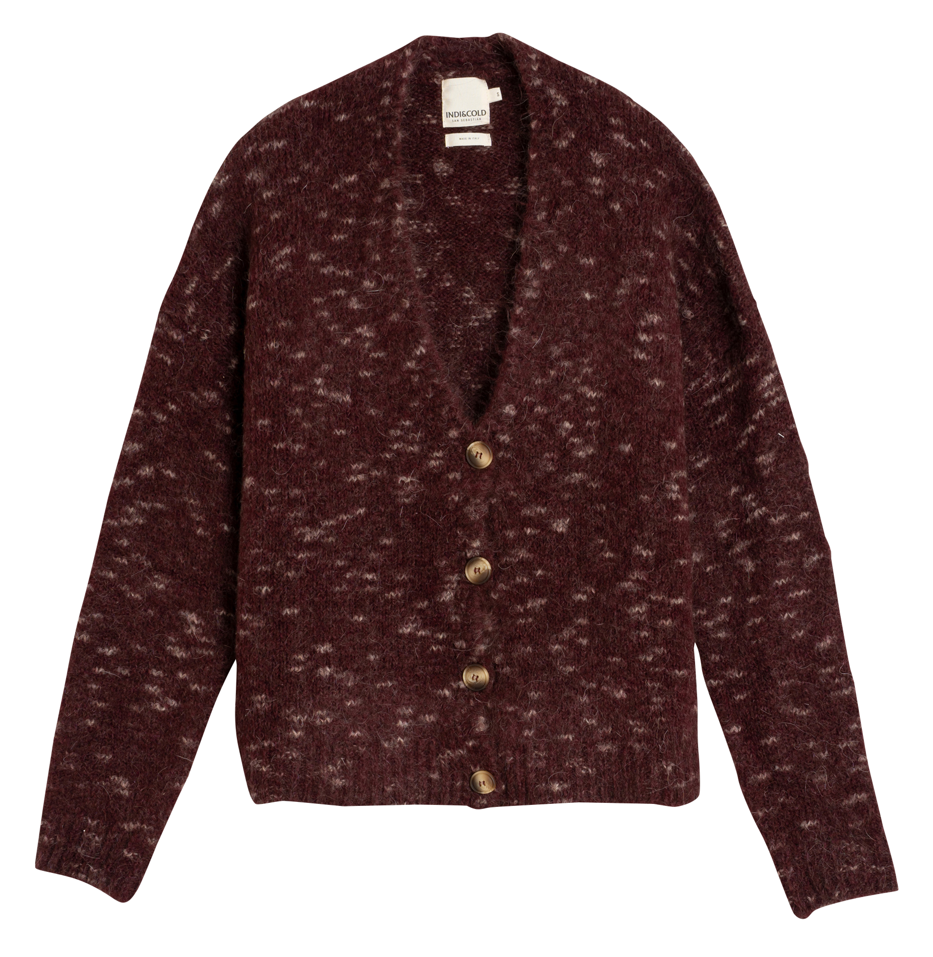 Gilet col v  INDI & COLD Rouge