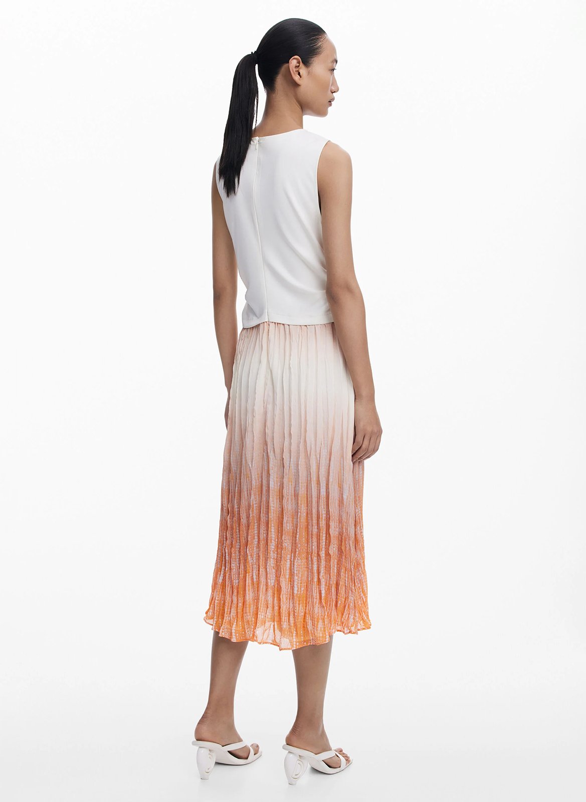 Abito corto scollo a V DESIGUAL Arancio