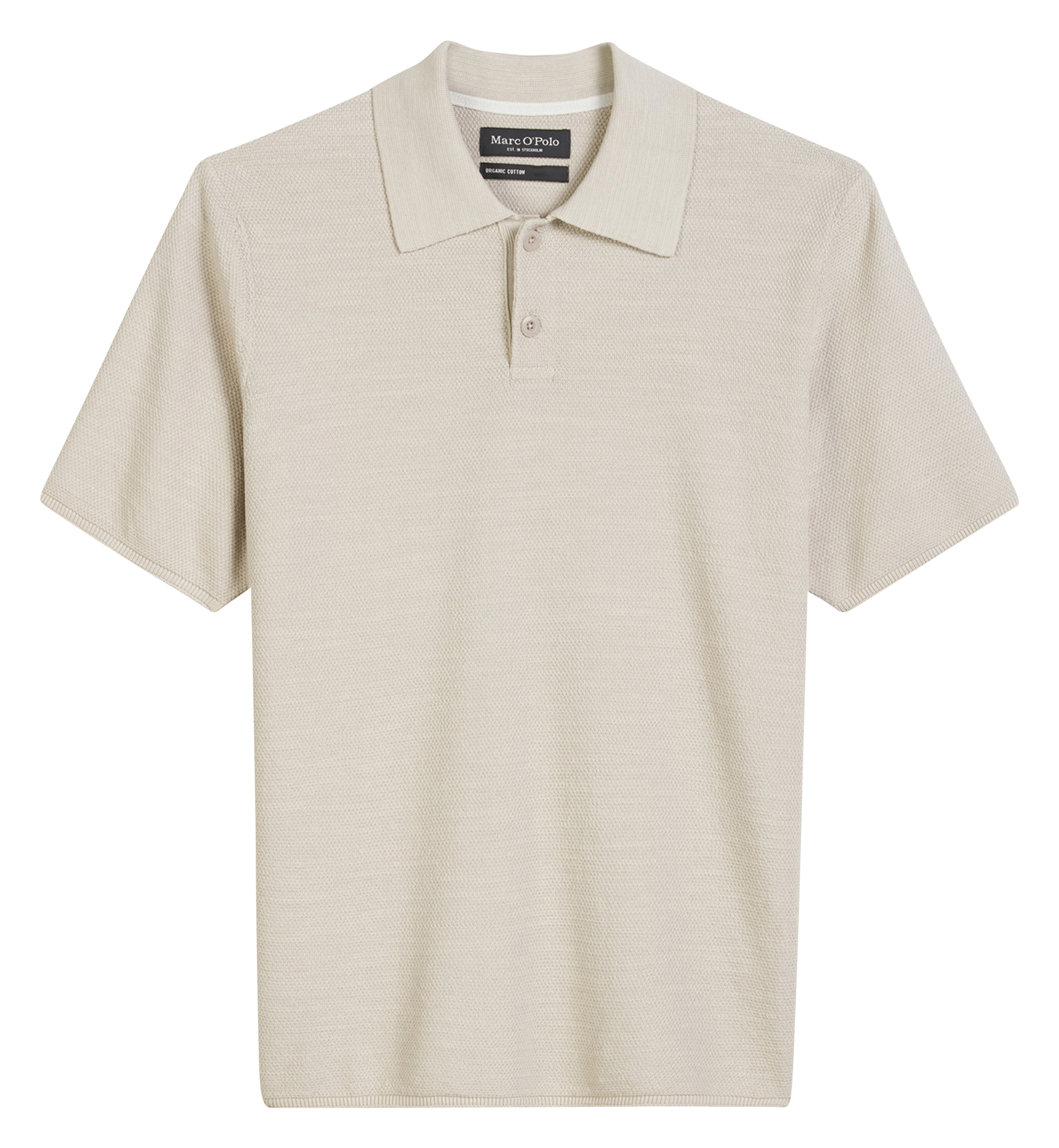 Top col polo en coton MARC O'POLO Gris