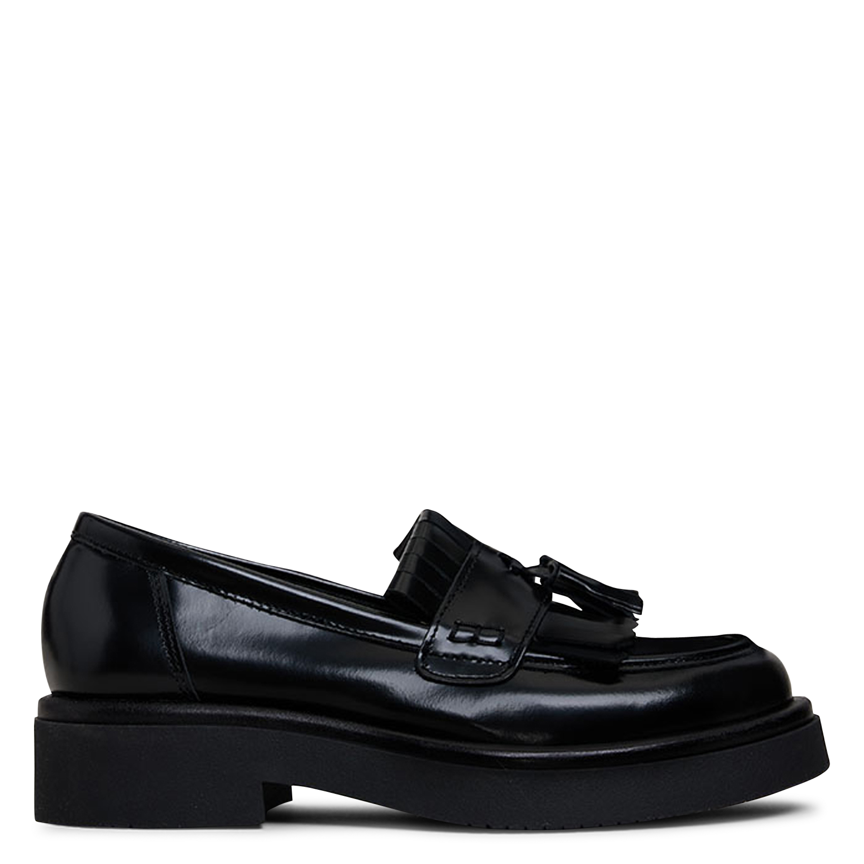 Leather platform loafers JONAK Black