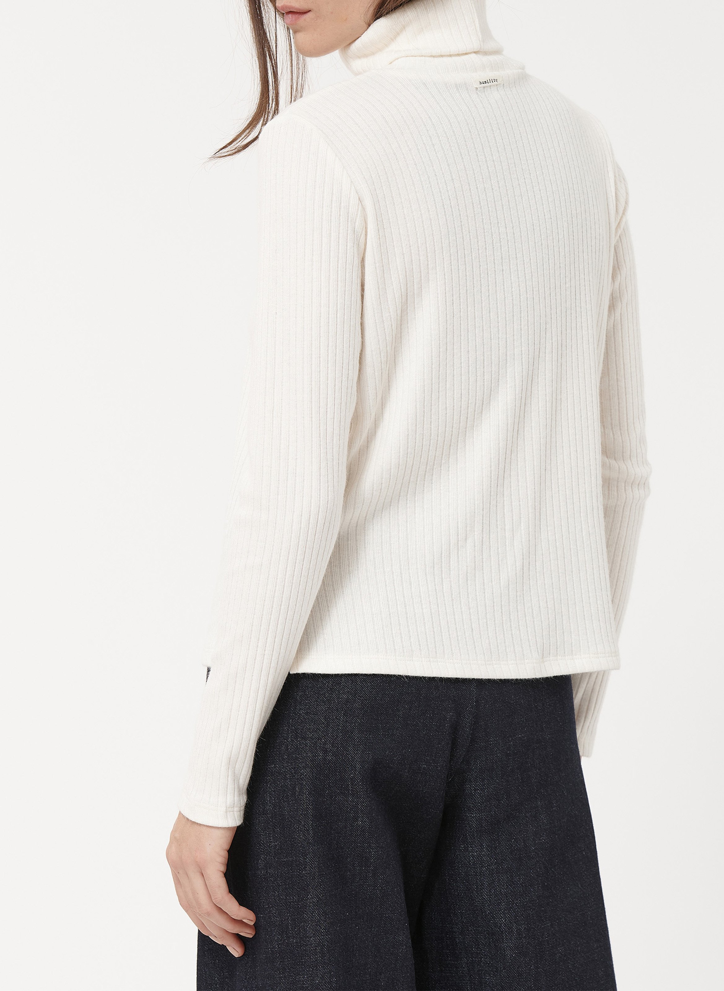 Pull col roulé HUMILITY Blanc