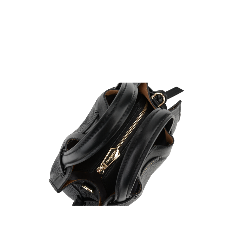 Handbag - cowhide leather POURCHET Black