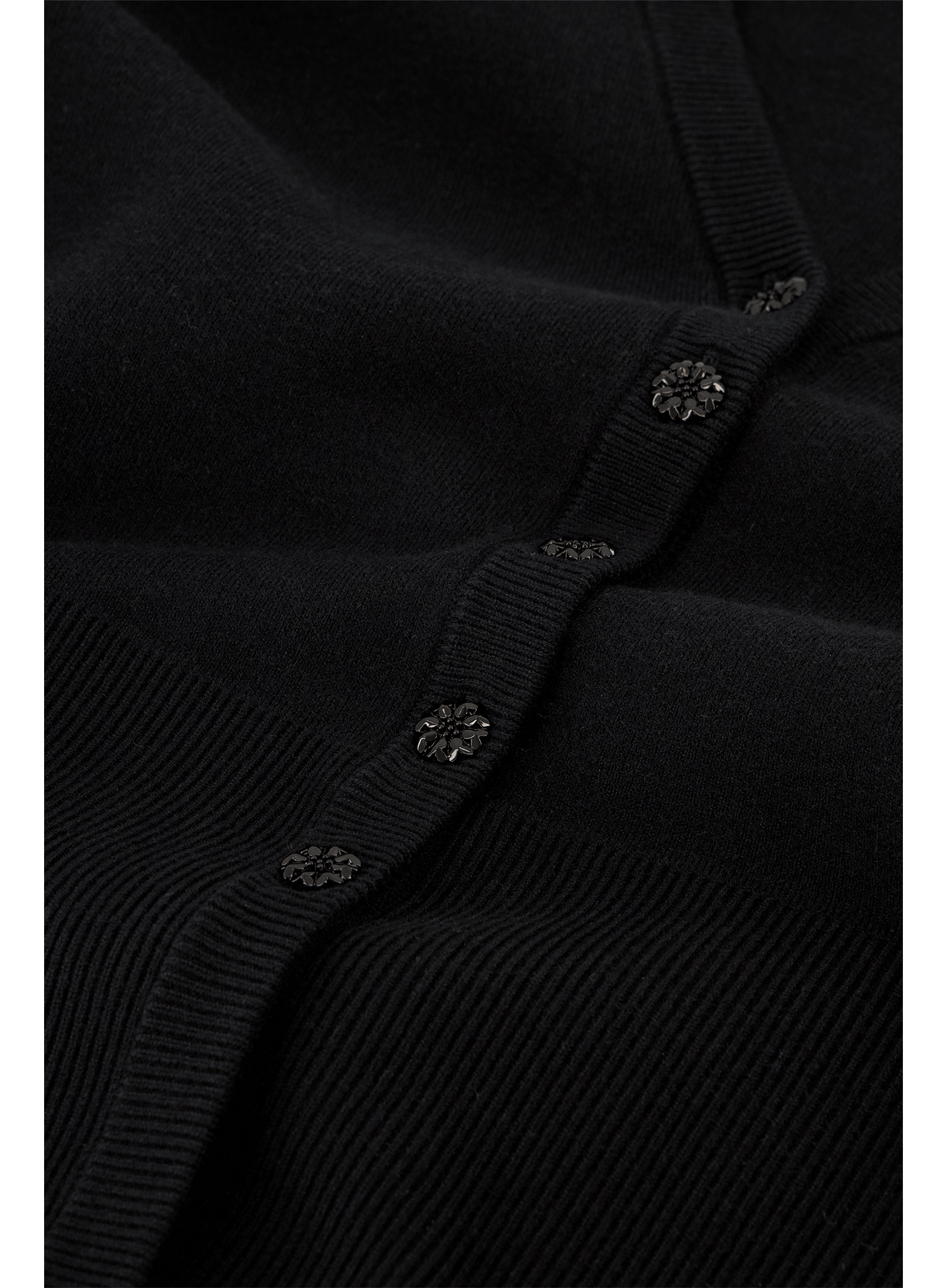 Gilet cintré uni à boutons bijoux FABIENNE CHAPOT Noir