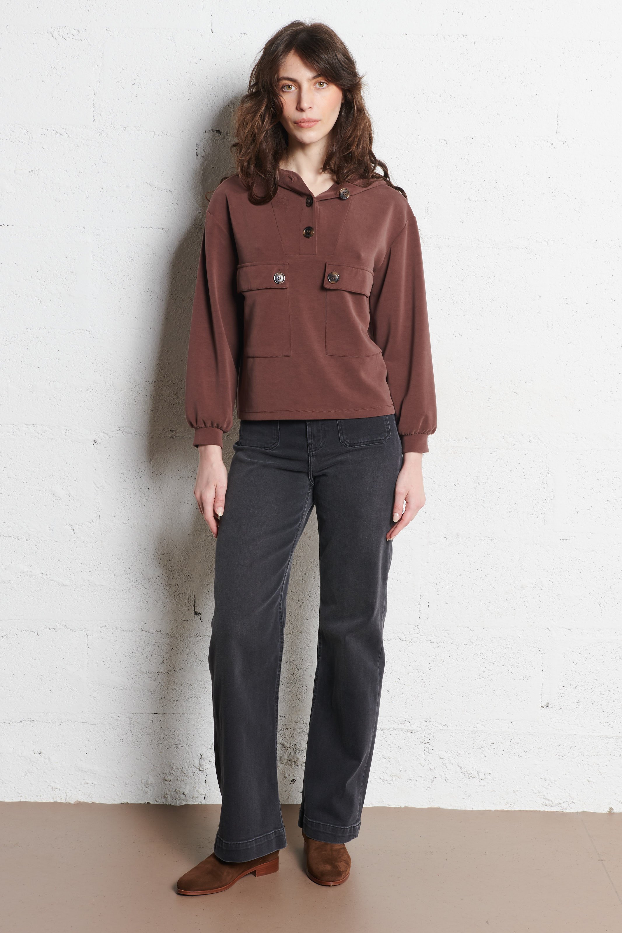 Jean large en coton mélangé SUD EXPRESS Noir