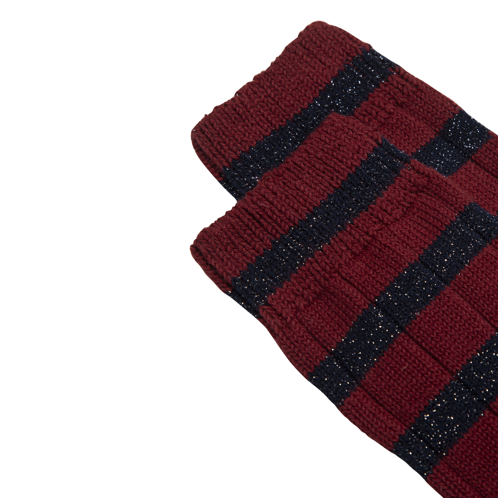 Chaussettes en coton mélangé rayé ANT45 Rouge