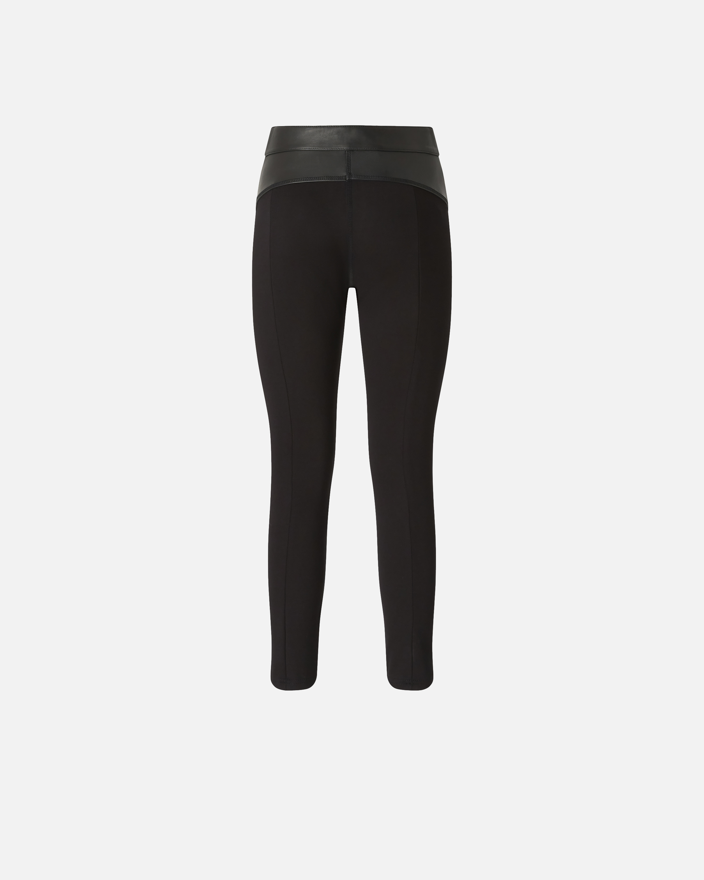 Leather and stretch fabric pants. PINKO Black
