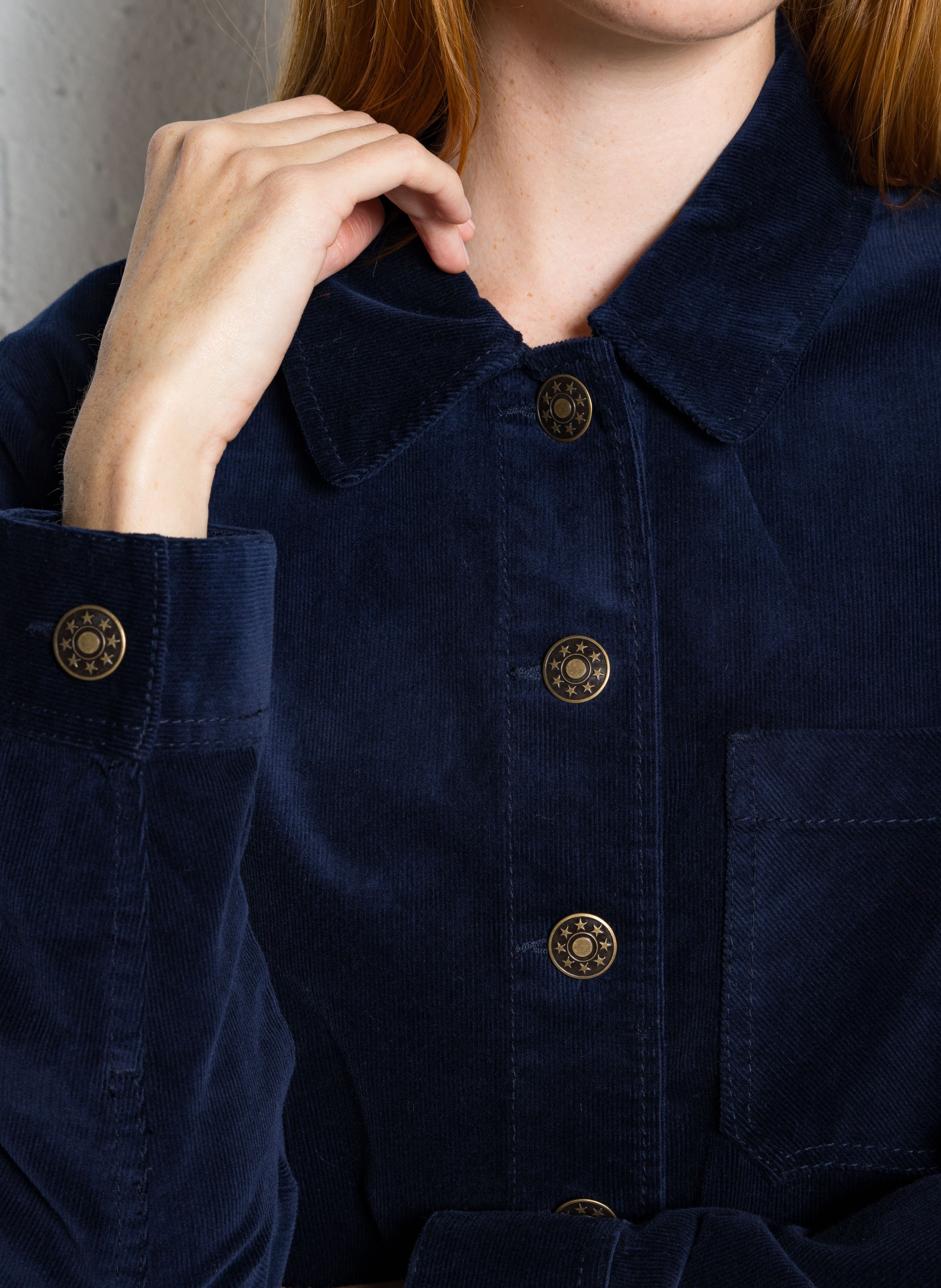 Corduroy shirt jacket BENSIMON Blue