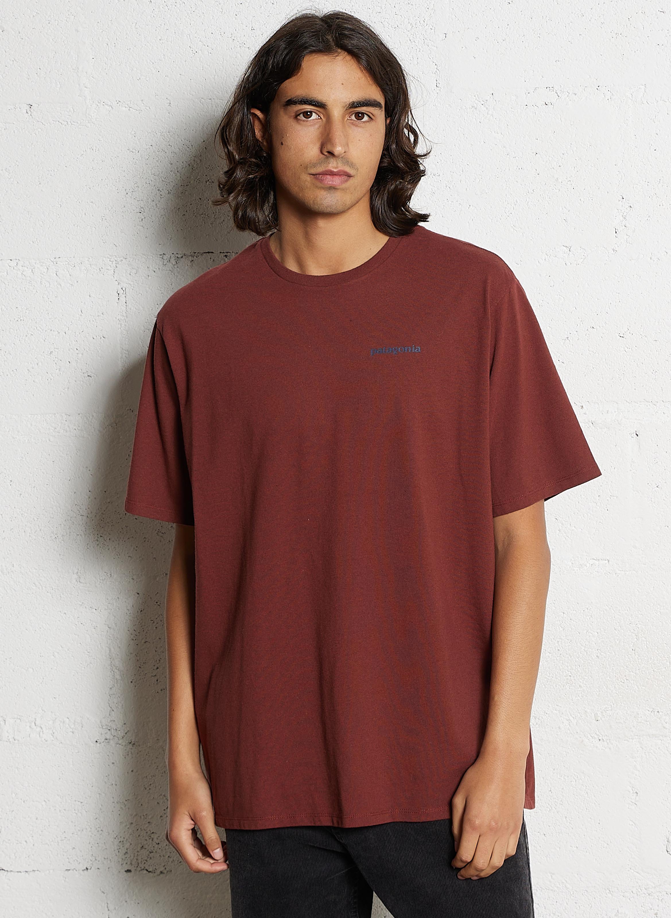 Straight T-shirt in mixed recycled cotton PATAGONIA Brown