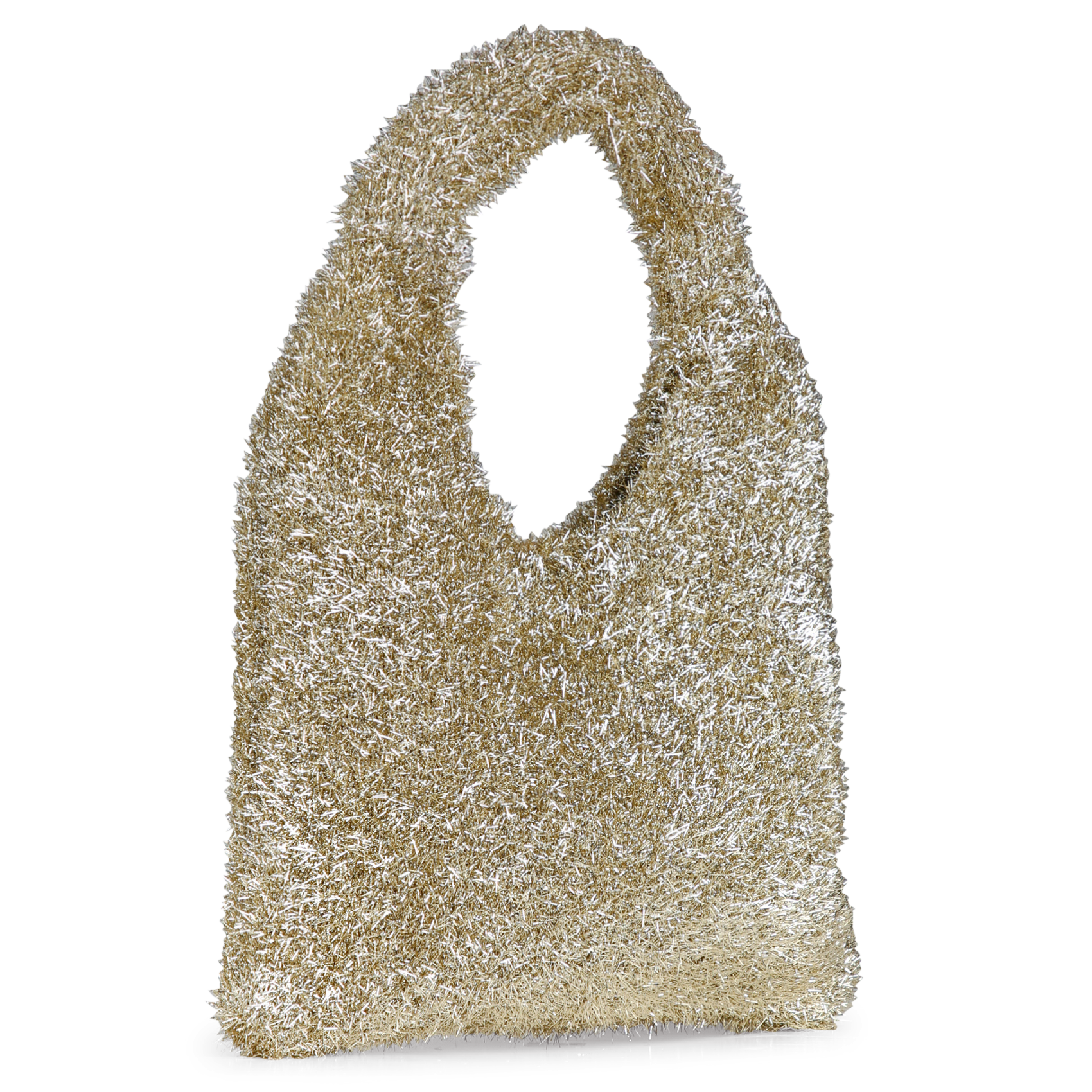 Metallic knit handbag AU PRINTEMPS PARIS Golden