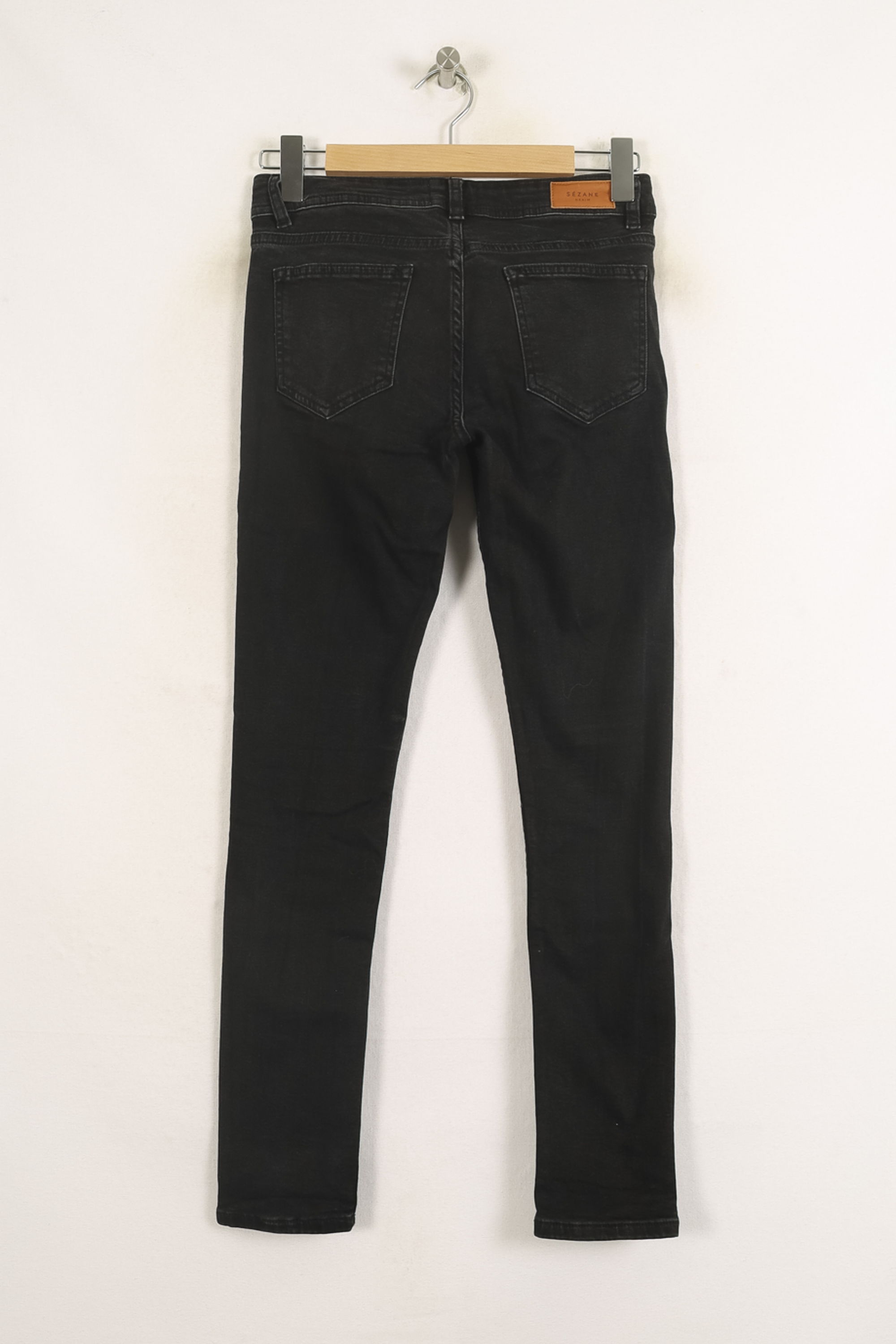 Cropped slim jeans with studs SEZANE - Seconde main Black