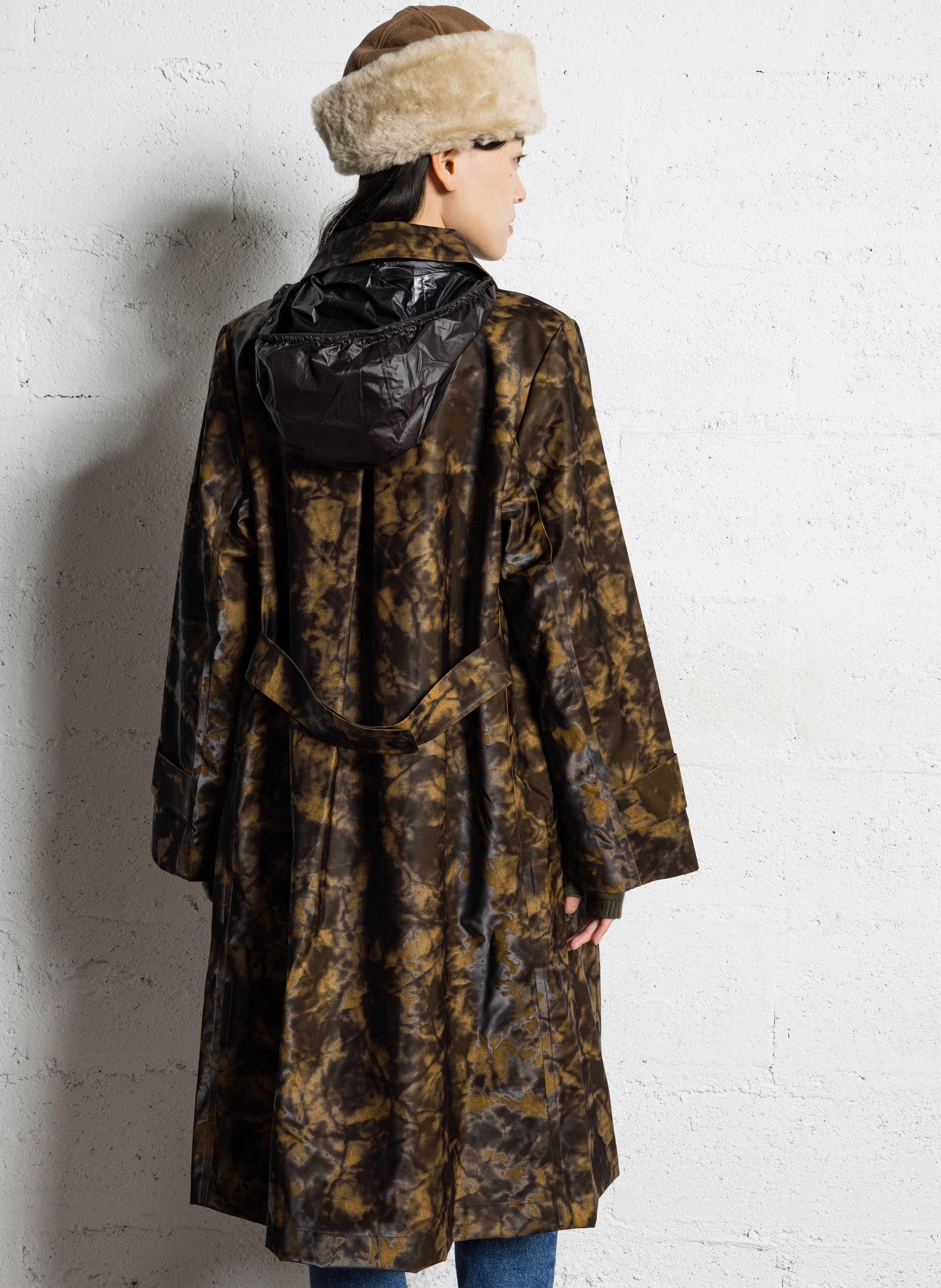 Imperméable à col classique à capuche RAINS Multicolore