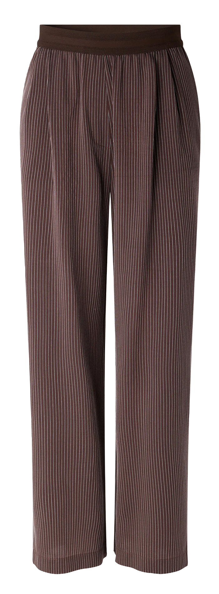 Straight Striped Elasticated Pants SESSUN Brown