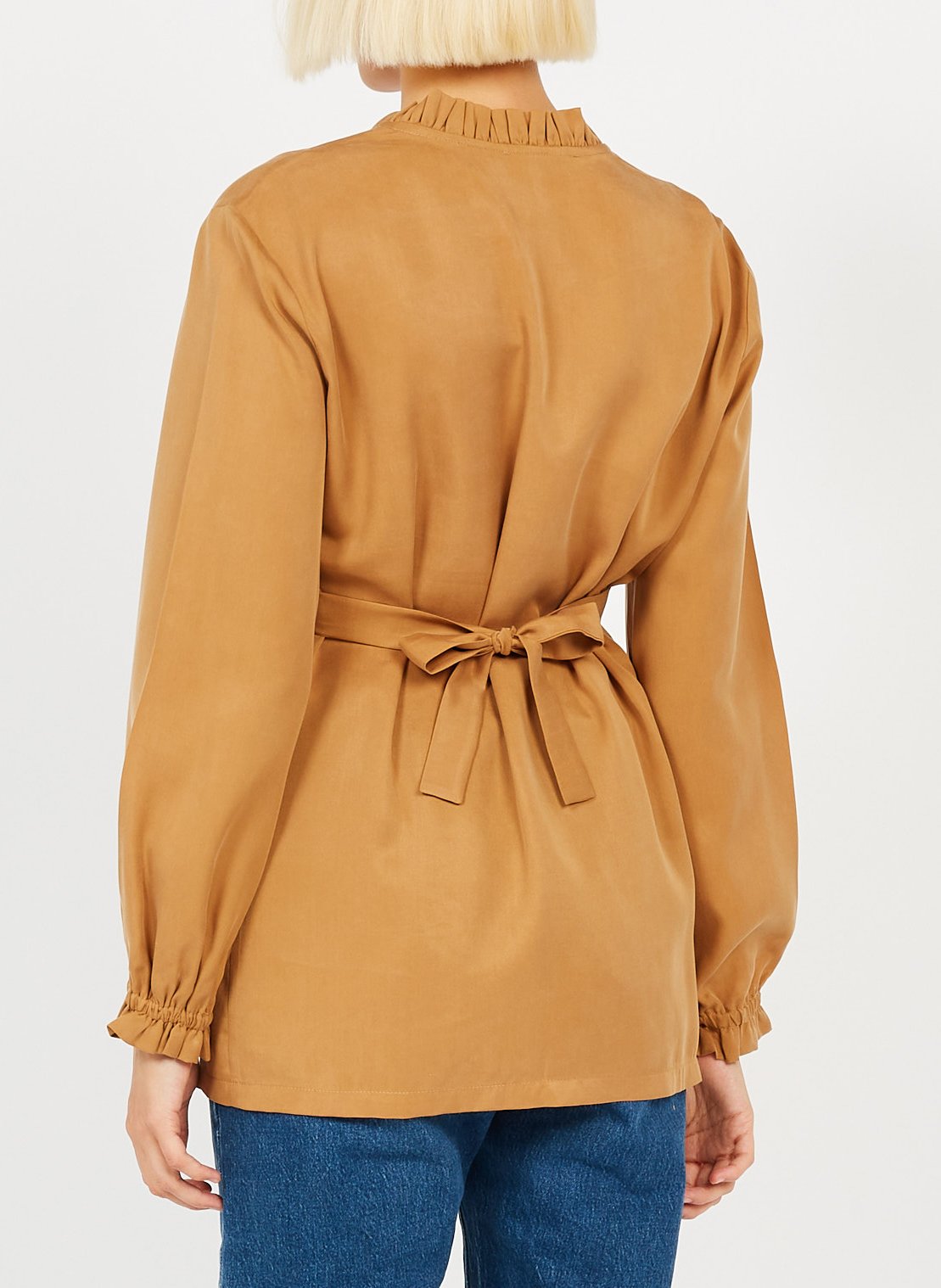 Zwangerschapstop met lange mouwen POLINA Bruin