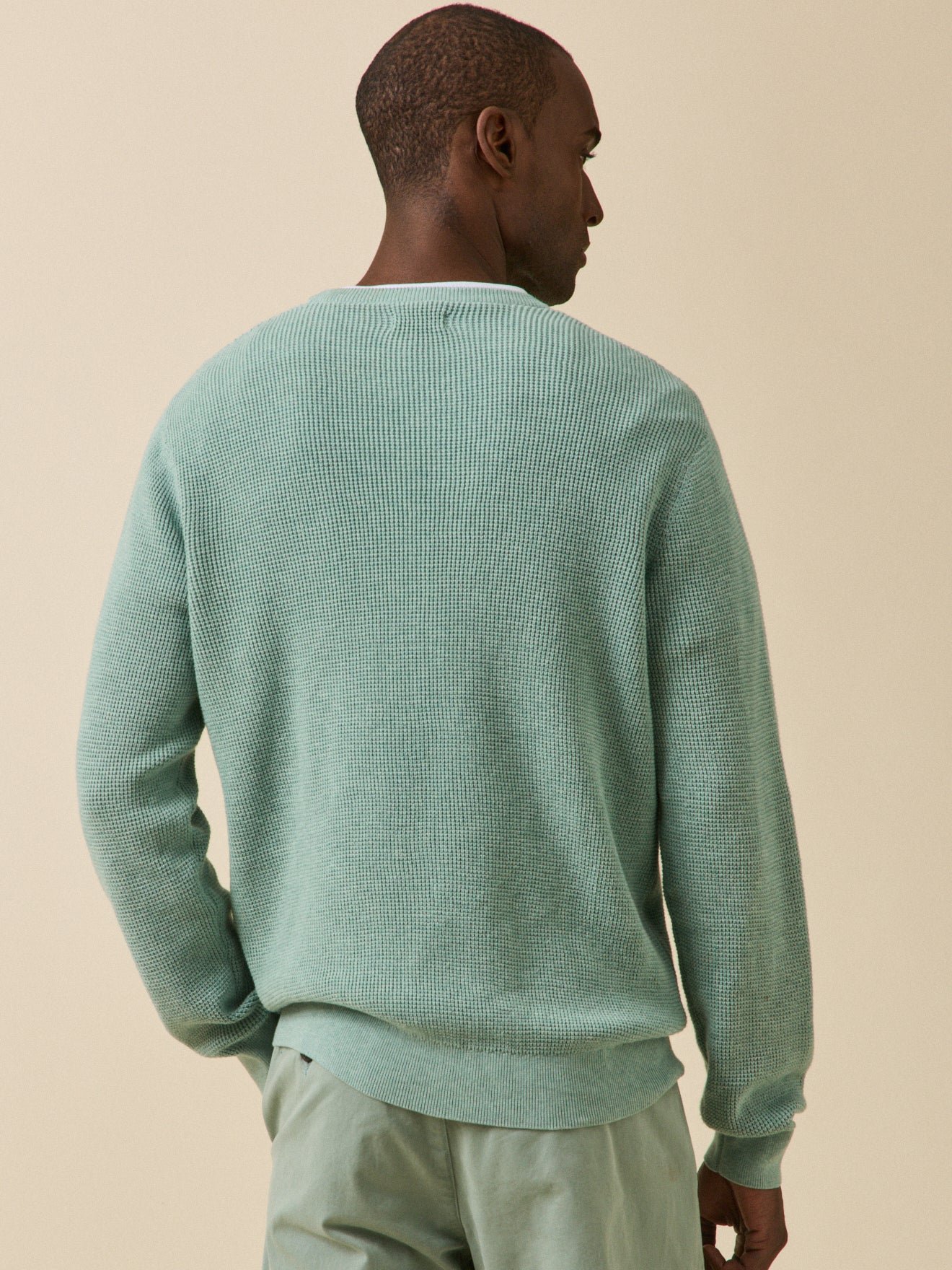 Textured knit sweater CYRILLUS Green
