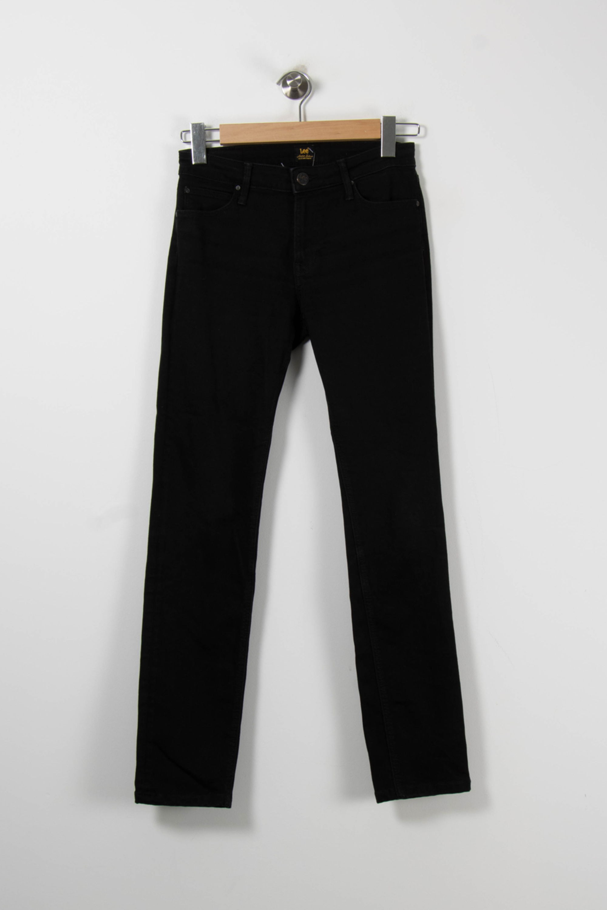 Cropped slim jeans with studs LEE - Seconde Main Black