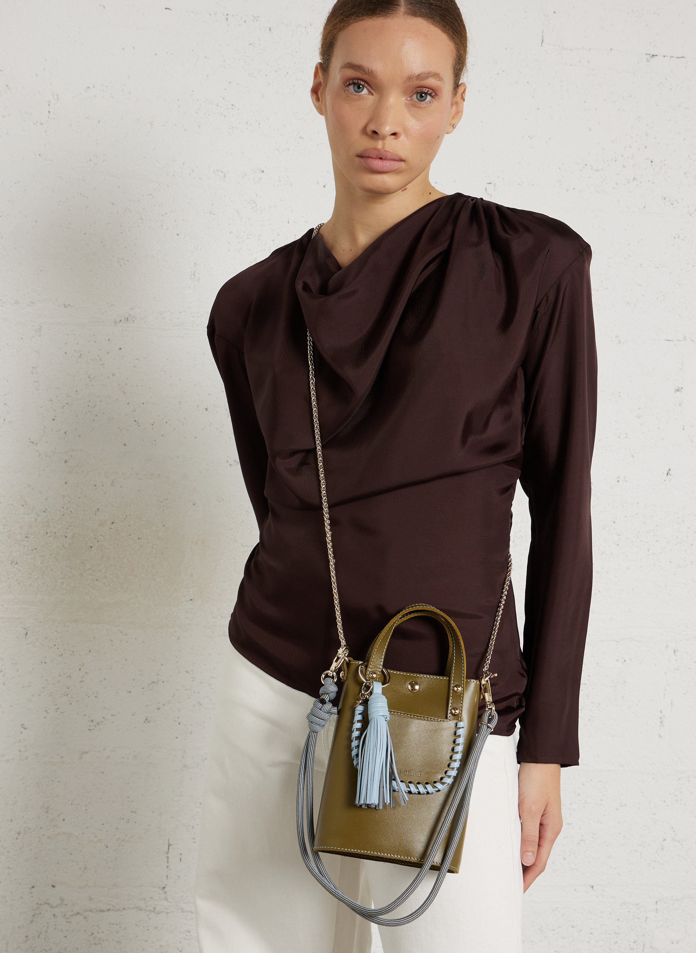 Sac bandoulière en cuir CRAIE STUDIO Vert