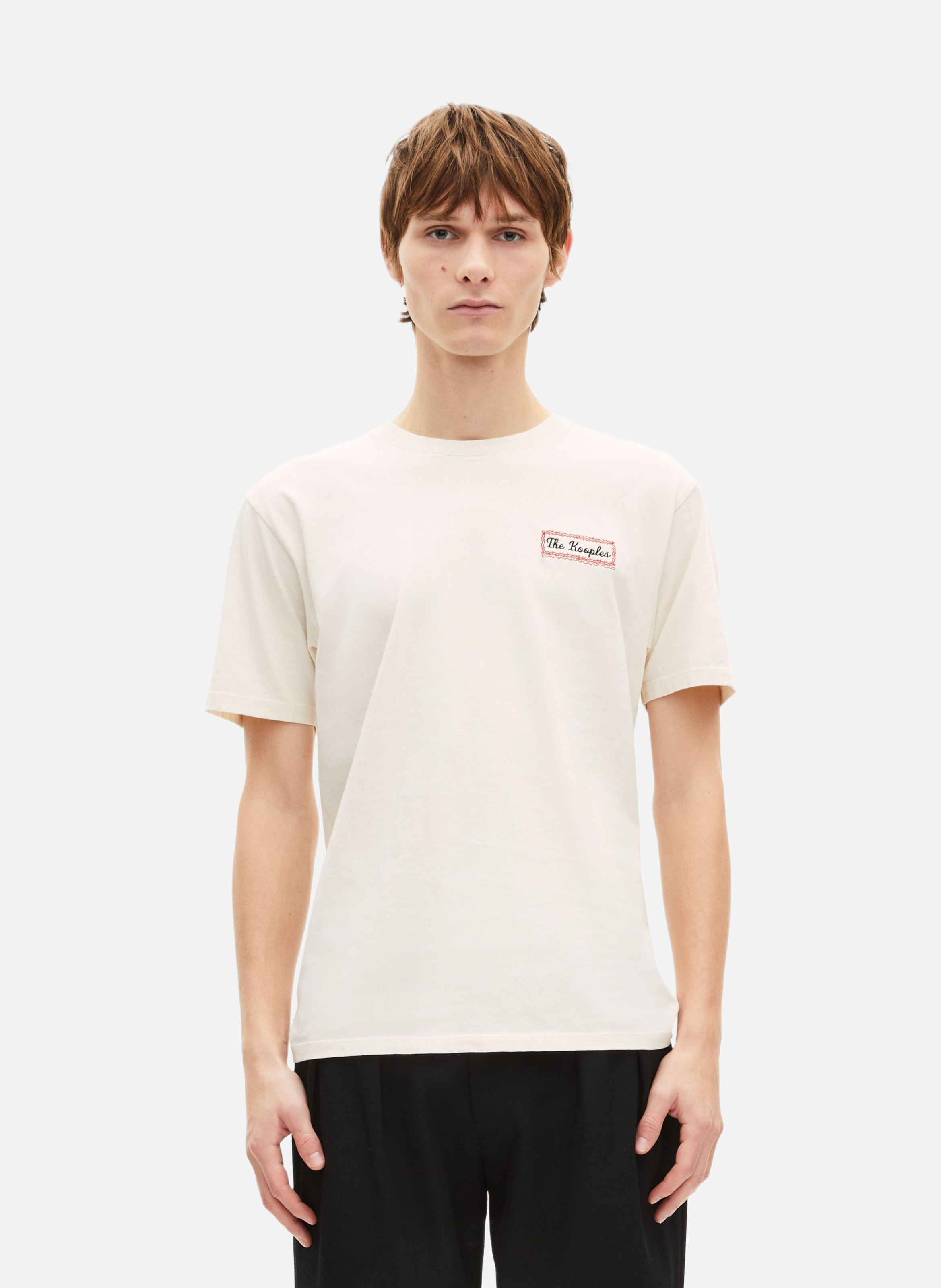 T-shirt with screen printing via prony THE KOOPLES Beige