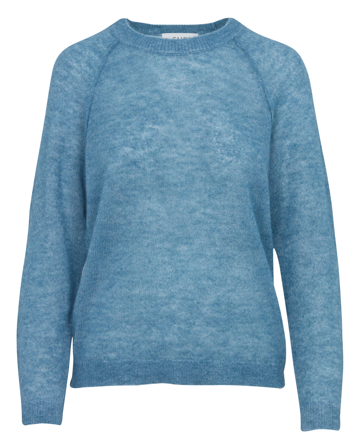 Round-neck wool-blend straight-cut sweater SUD EXPRESS