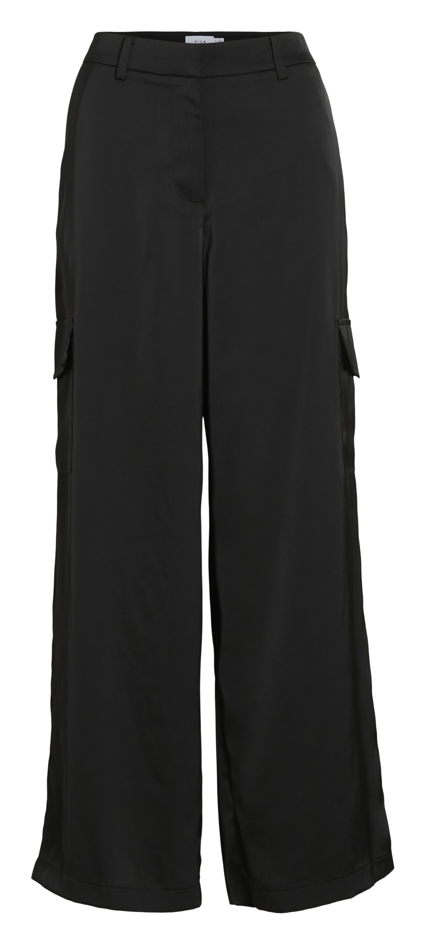 Pantalon large satiné VILA Noir