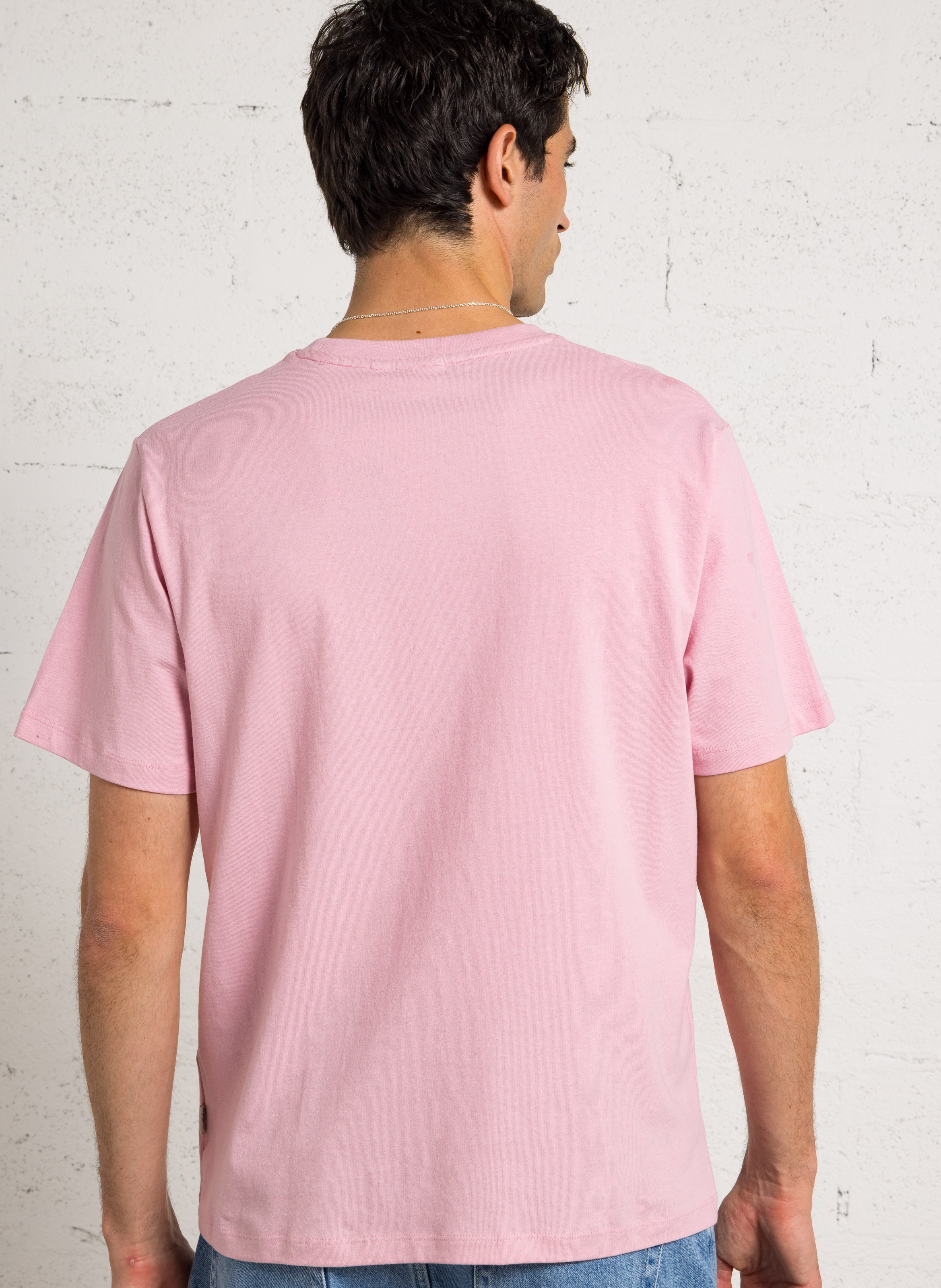 Tee-shirt en coton col rond PEPE JEANS Rose