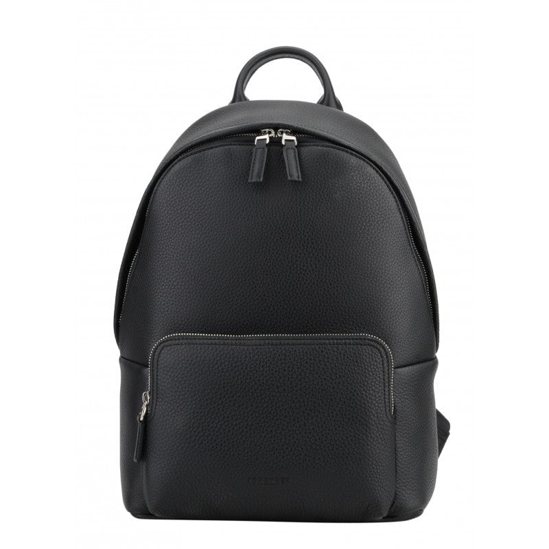 Leather backpack POURCHET Black