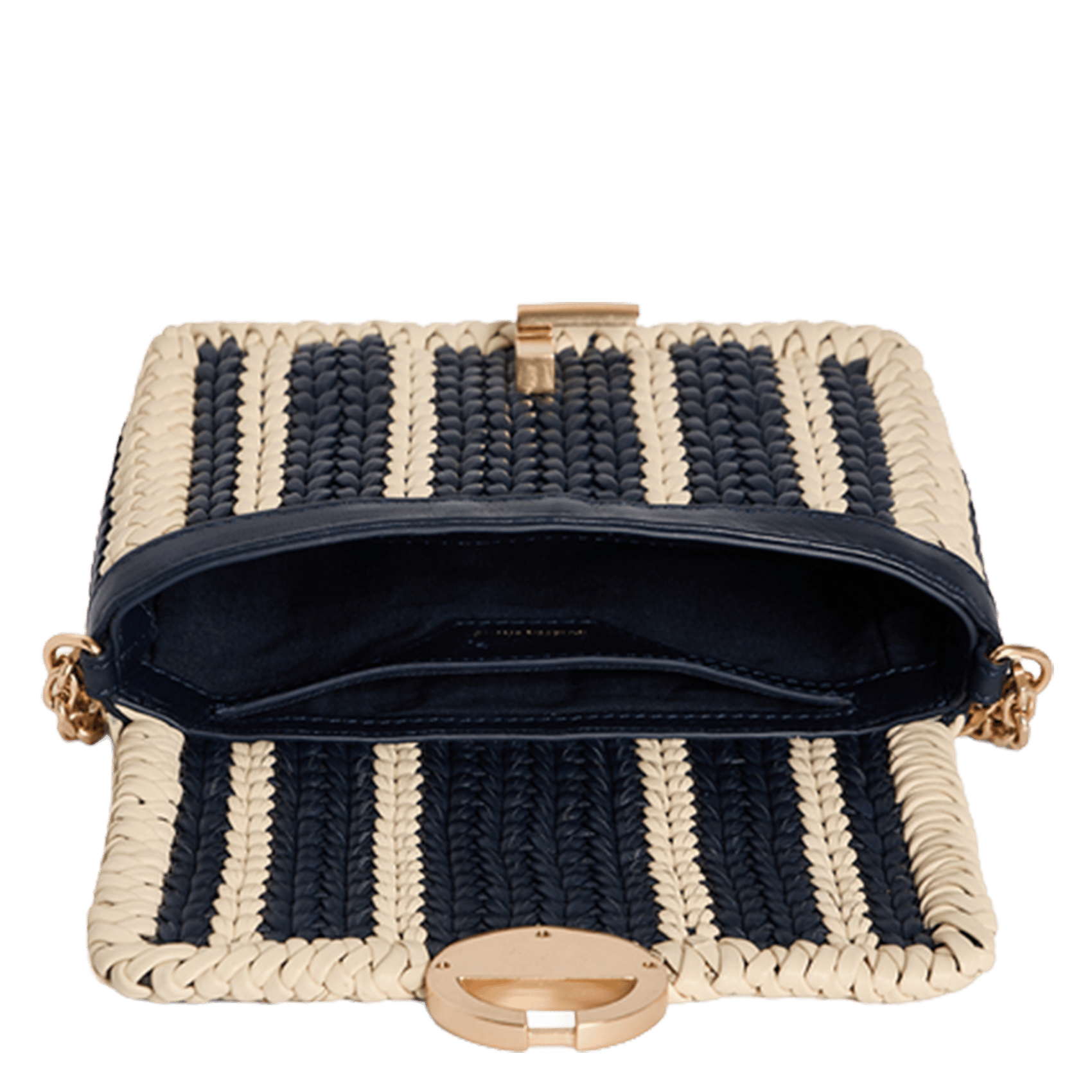 Braided leather shoulder bag VANESSA BRUNO Blue