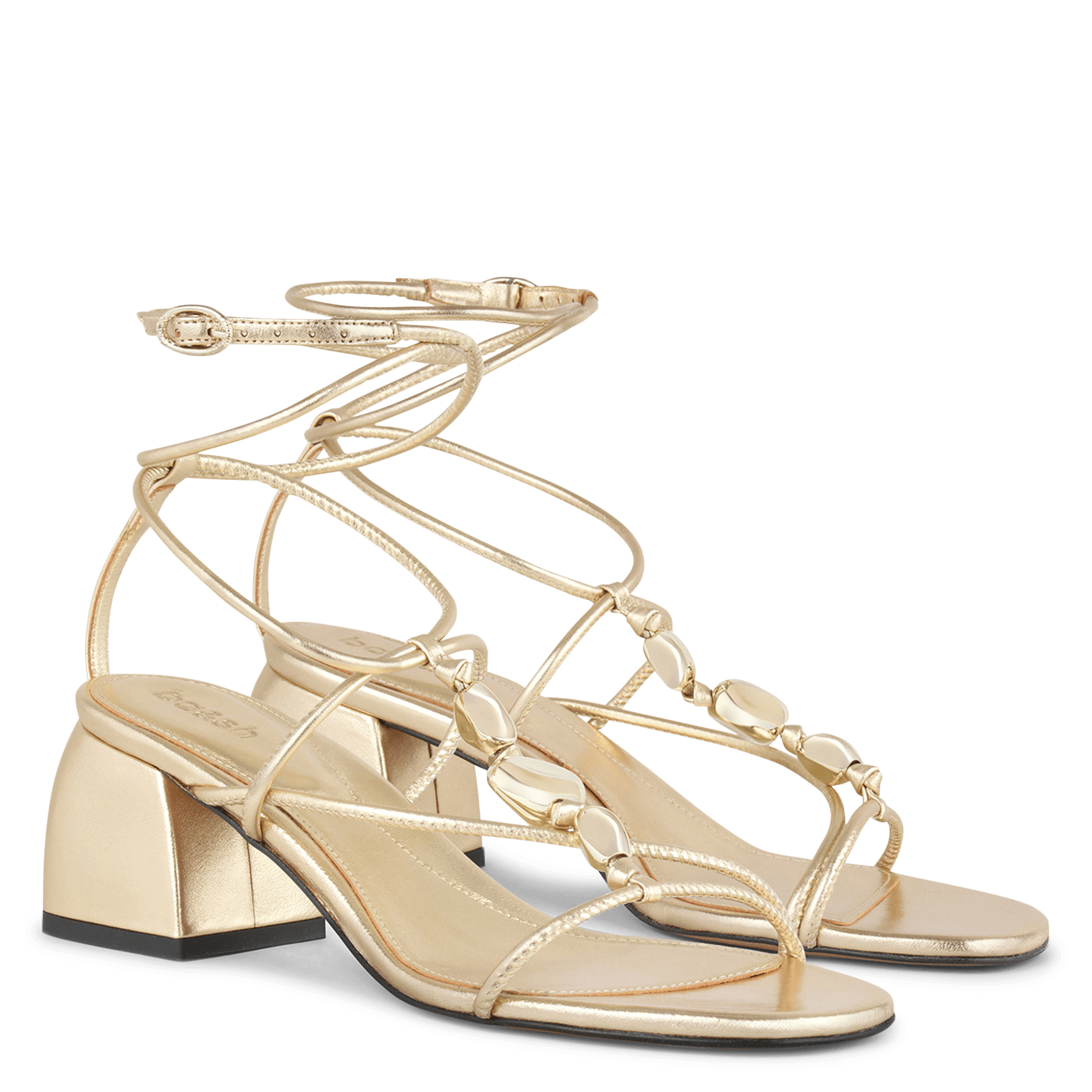Sandales à talons BA&SH Doré