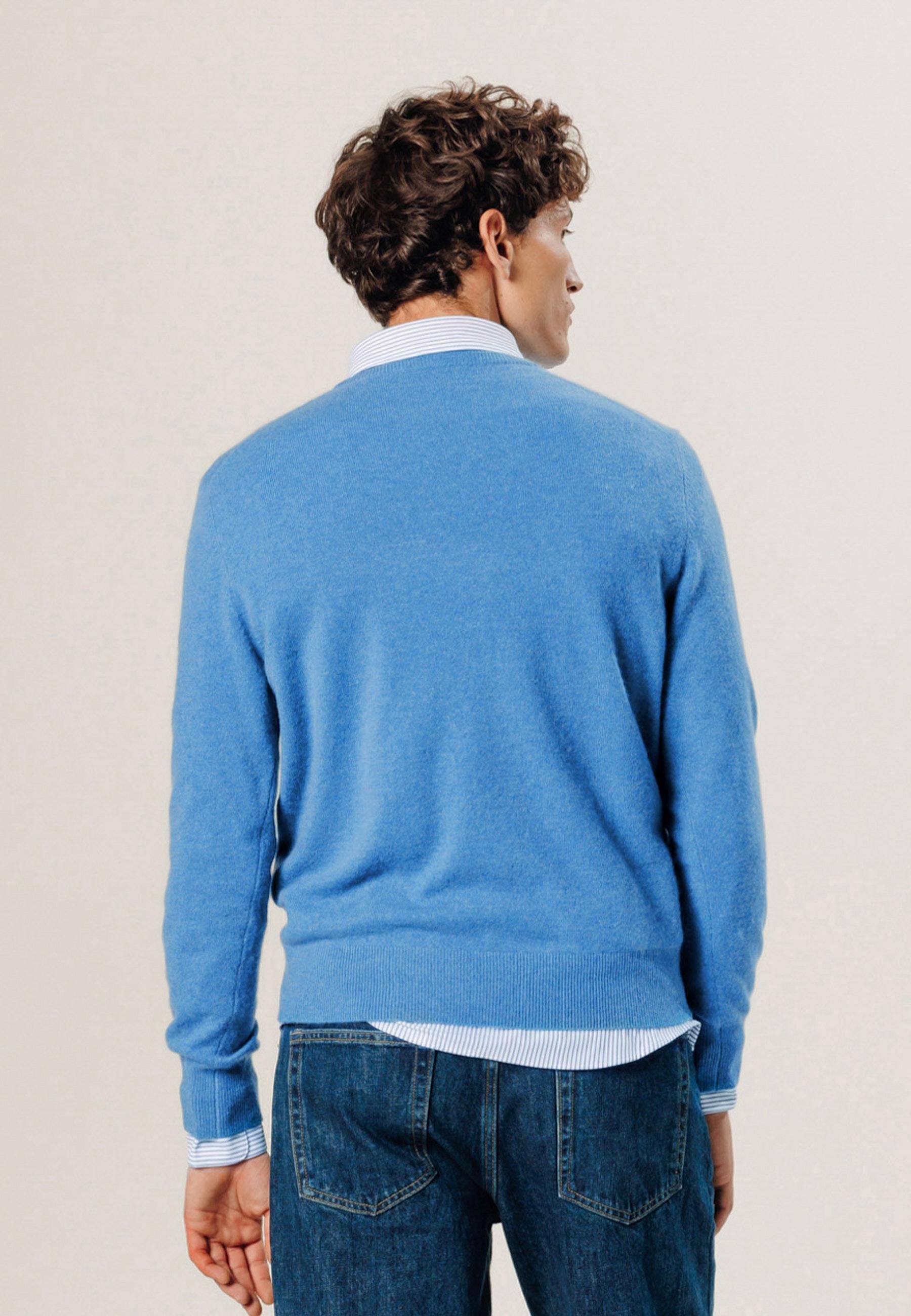 Pull col rond en cachemire RODIER Bleu