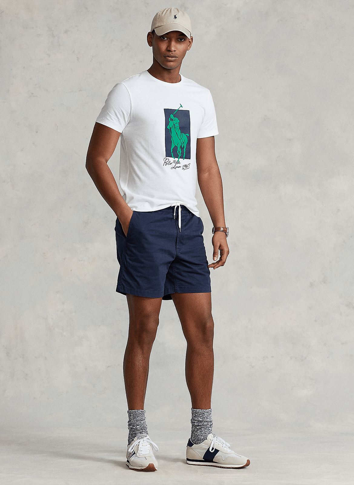 Shorts aus Baumwoll-Mix POLO RALPH LAUREN Blau