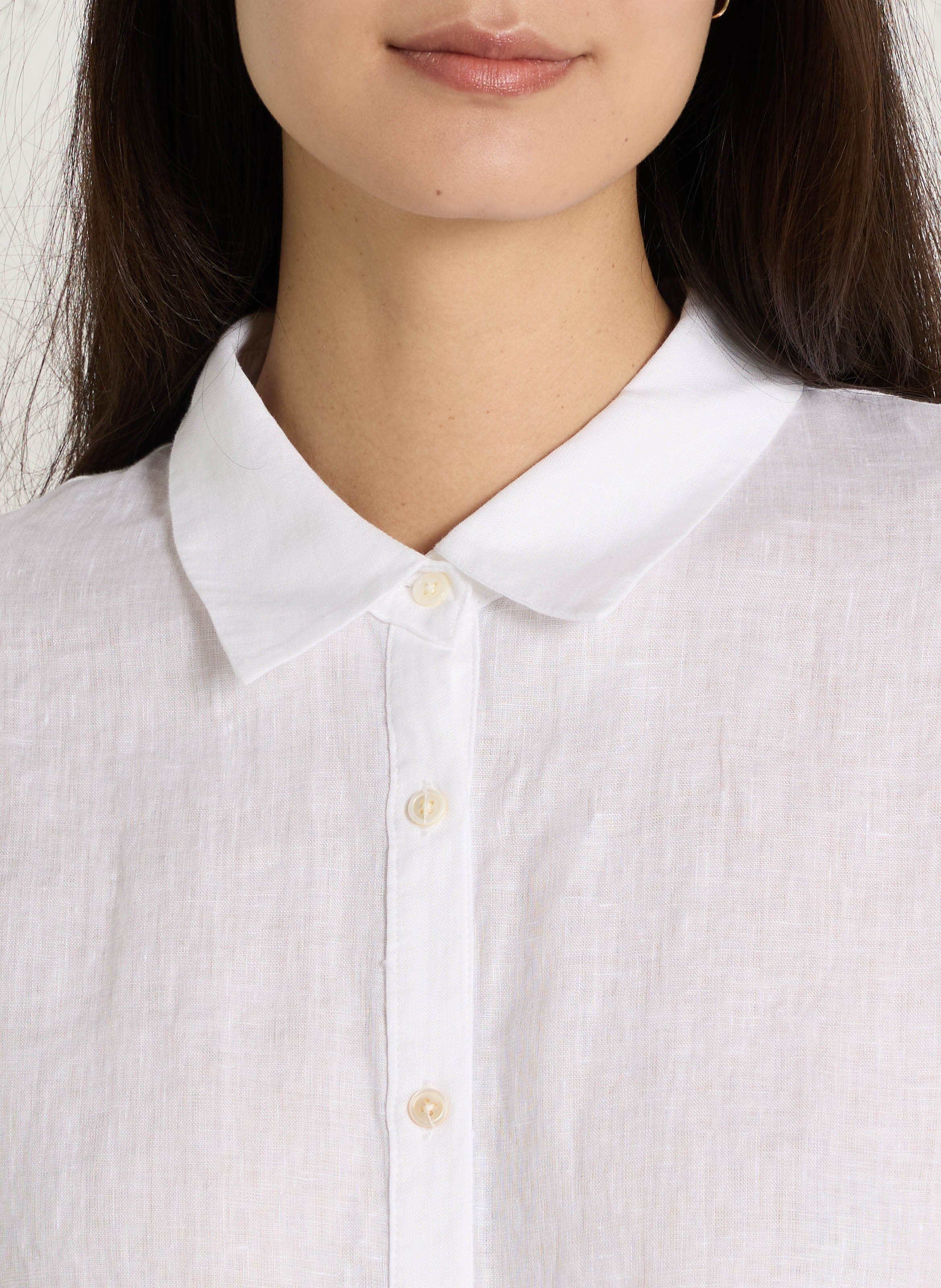 Chemise oversize en lin JC SOPHIE Blanc