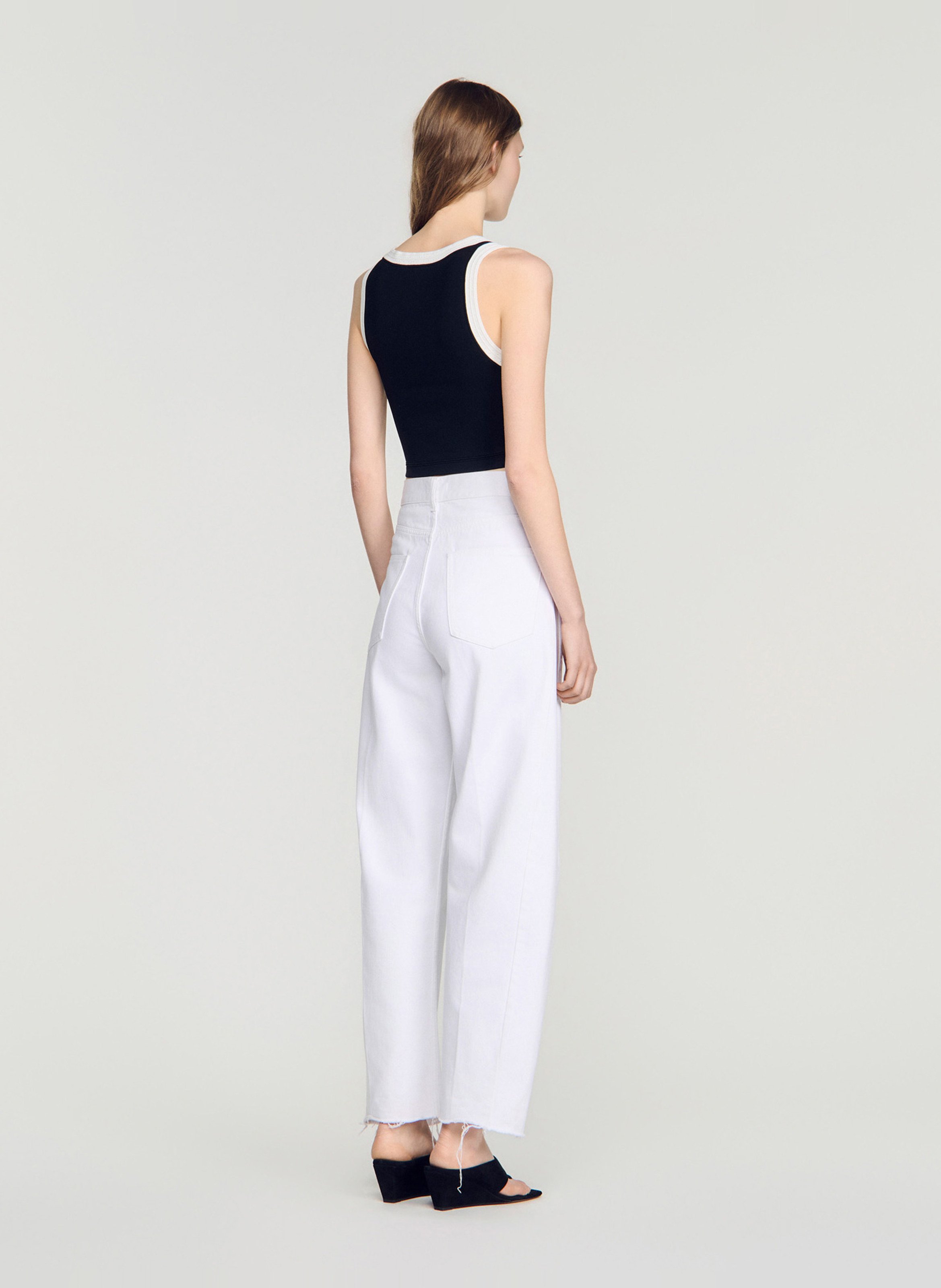 Fitted Crop Top SANDRO Black